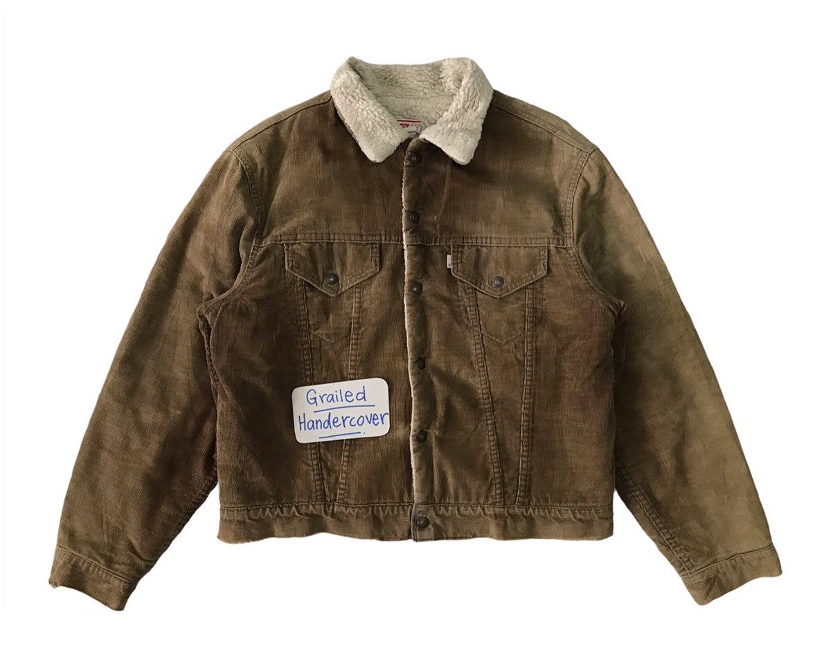 Levi's Vtg Levis Corduroy Sherpa Trucker Jacket Made in Usa Size US L / EU 52-54 / 3 - 1 Thumbnail