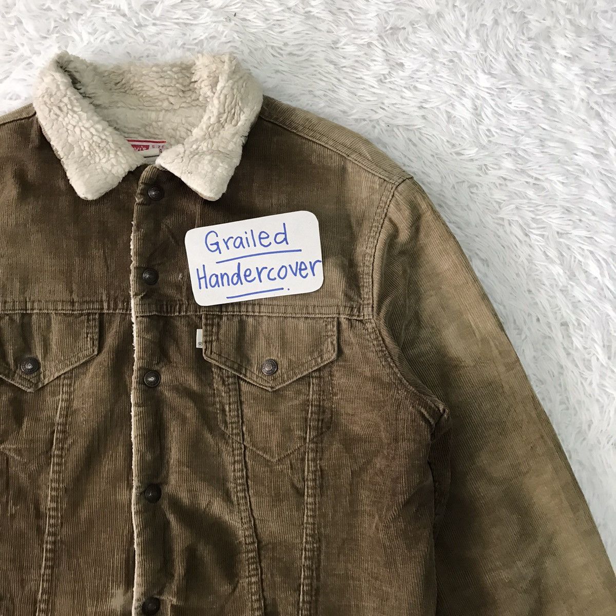 Levi's Vtg Levis Corduroy Sherpa Trucker Jacket Made in Usa Size US L / EU 52-54 / 3 - 5 Thumbnail