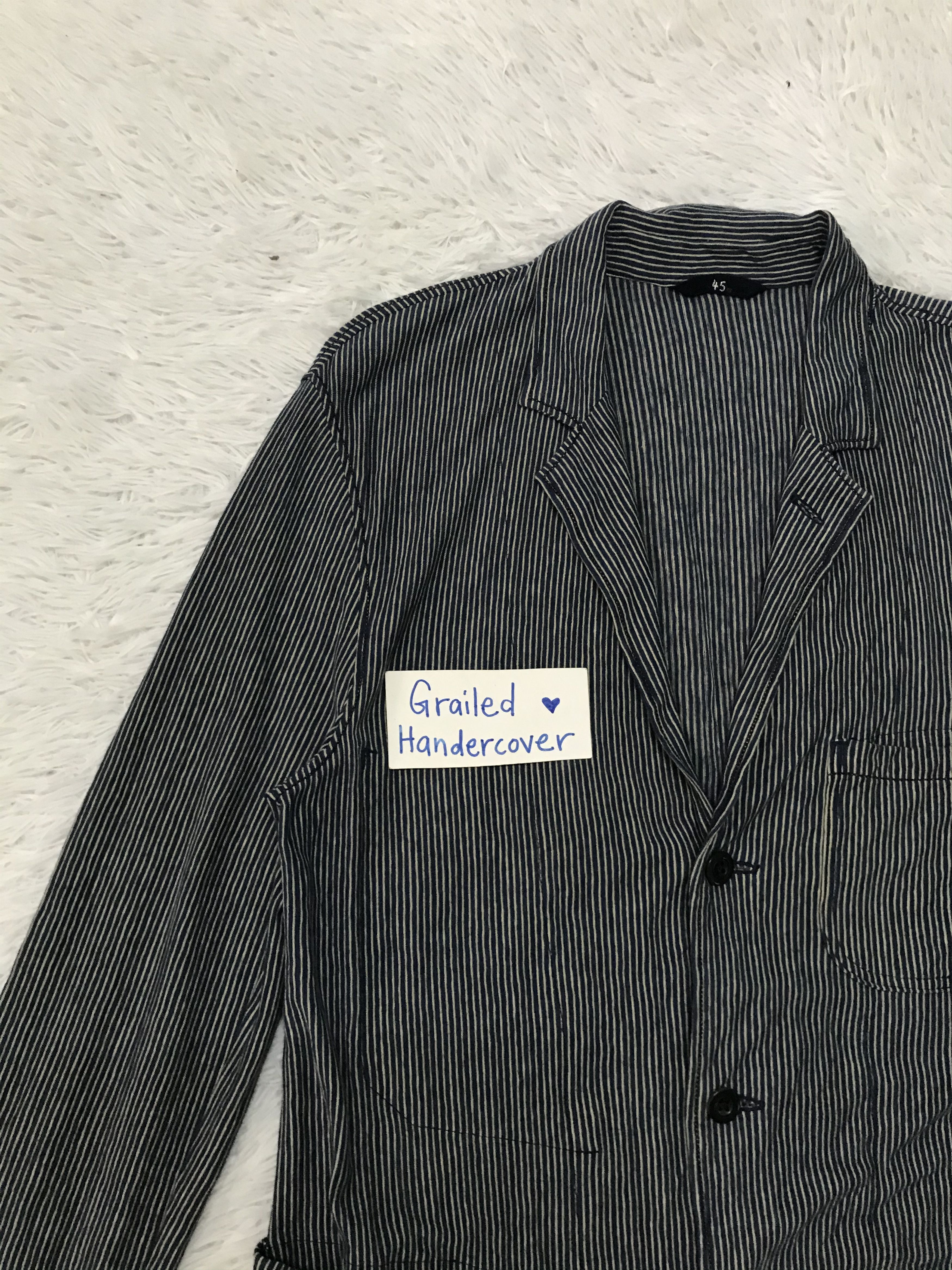 45rpm 45 Rpm Indigo Stripes Thin Jacket Size US M / EU 48-50 / 2 - 3 Thumbnail