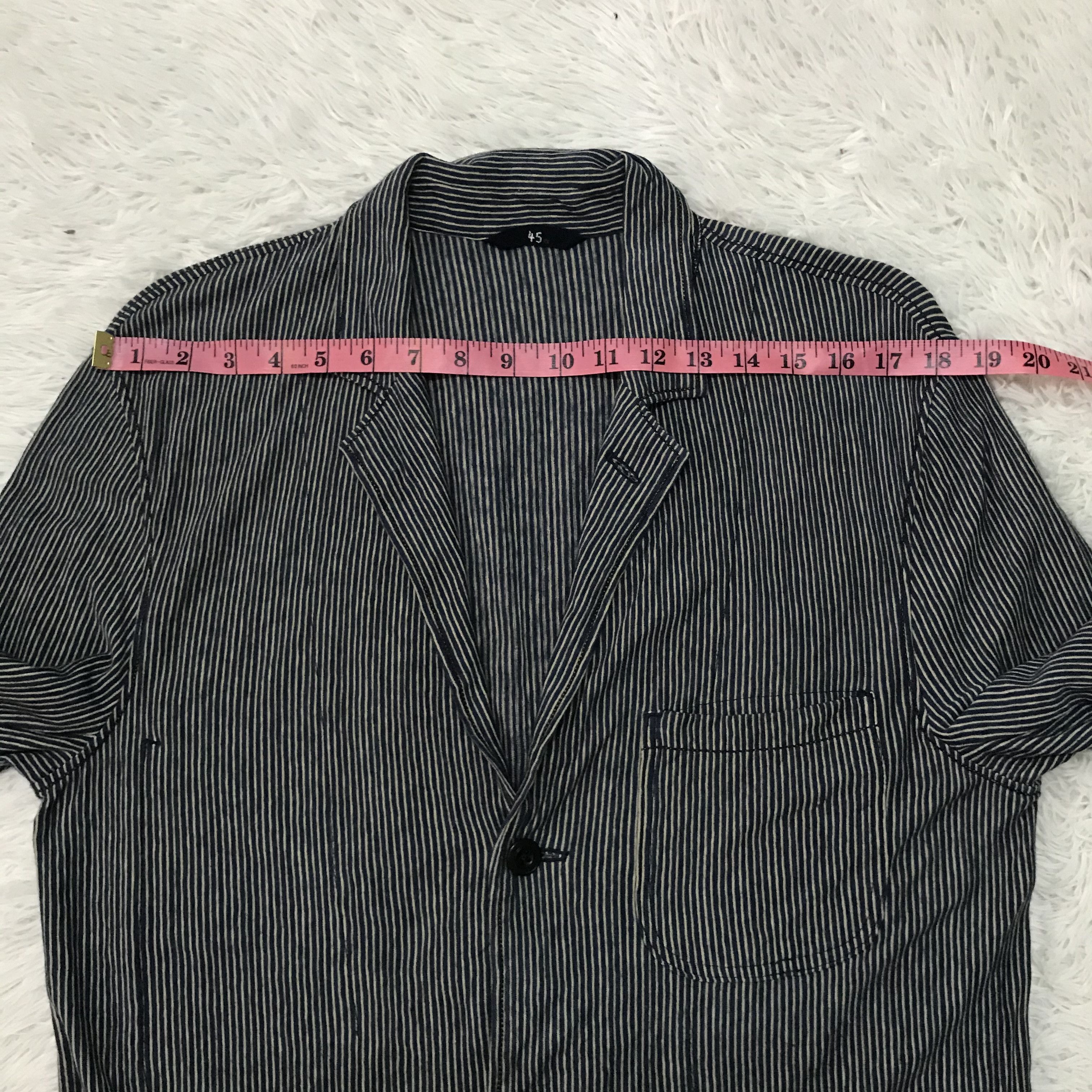 45rpm 45 Rpm Indigo Stripes Thin Jacket Size US M / EU 48-50 / 2 - 18 Thumbnail
