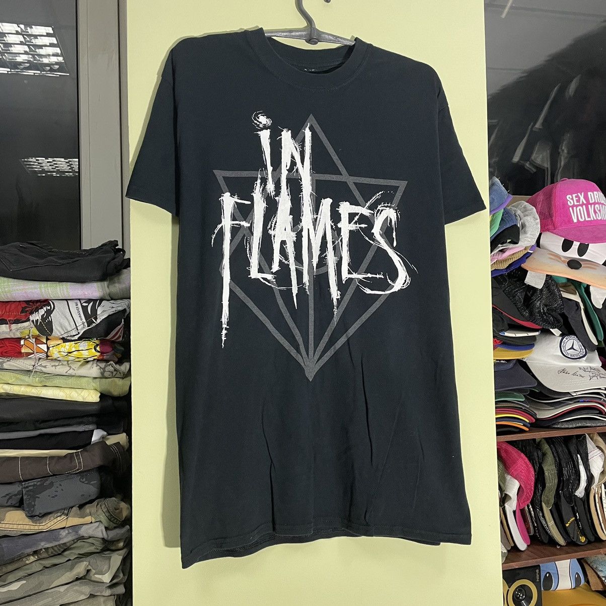 Vintage Vintage Y2K In Flames Band Tee Graphic Metal Punk Bleached L Size US L / EU 52-54 / 3 - 2 Thumbnail
