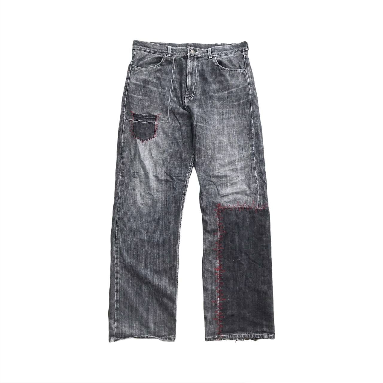 image of Beauty Beast x Phenomenon Swagger Patchwork Denim in Stone Gray, Men's (Size 32)