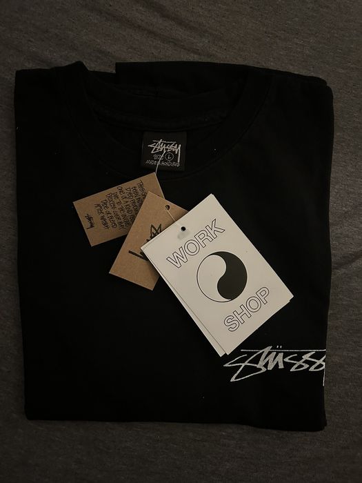 Our Legacy STUSSY OUR LEGACY DOT PIGMENT DYED TEE BLK LARGE | Grailed