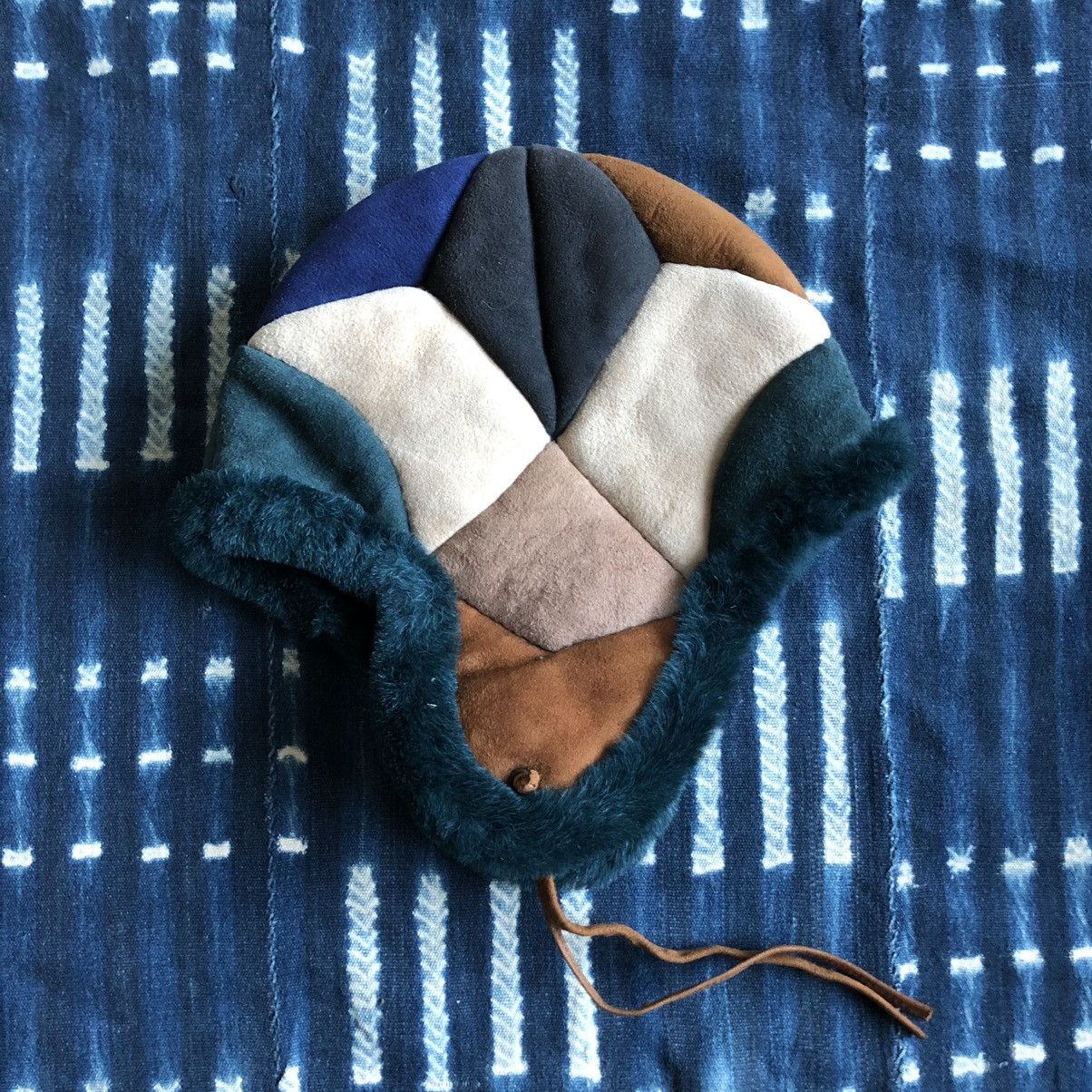 Vintage Leathers Patchwork Trooper Hat Celine RRL Kapital Size ONE SIZE - 4 Thumbnail
