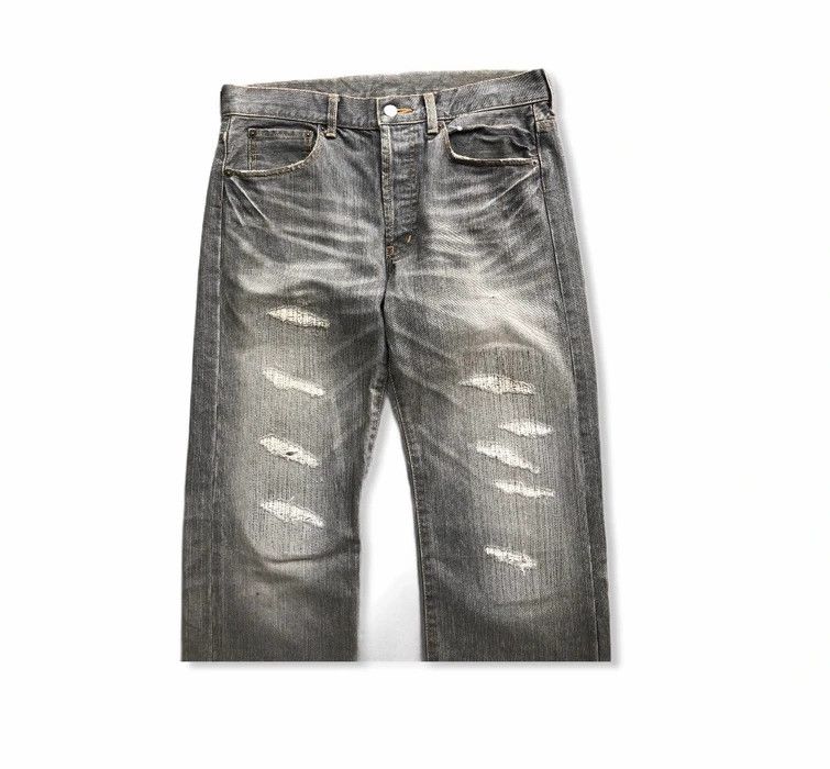 Seditionaries Japanese Brand Takeo Kikuchi Distressed Denim Pant Size US 32 / EU 48 - 2 Thumbnail