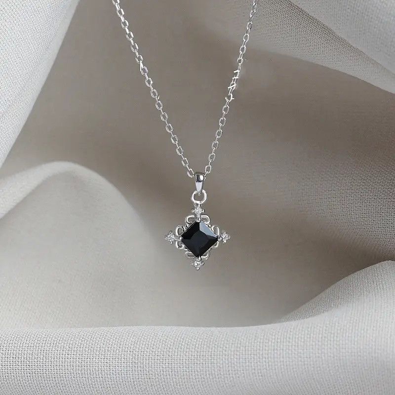 Jewelry Black Square Necklace Size ONE SIZE - 1 Thumbnail