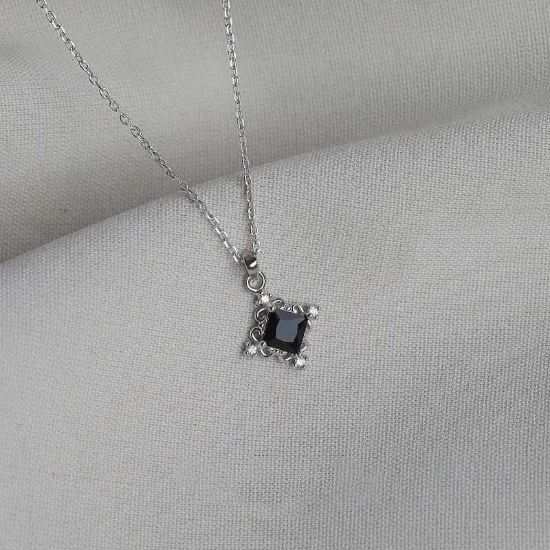 Jewelry Black Square Necklace Size ONE SIZE - 2 Thumbnail