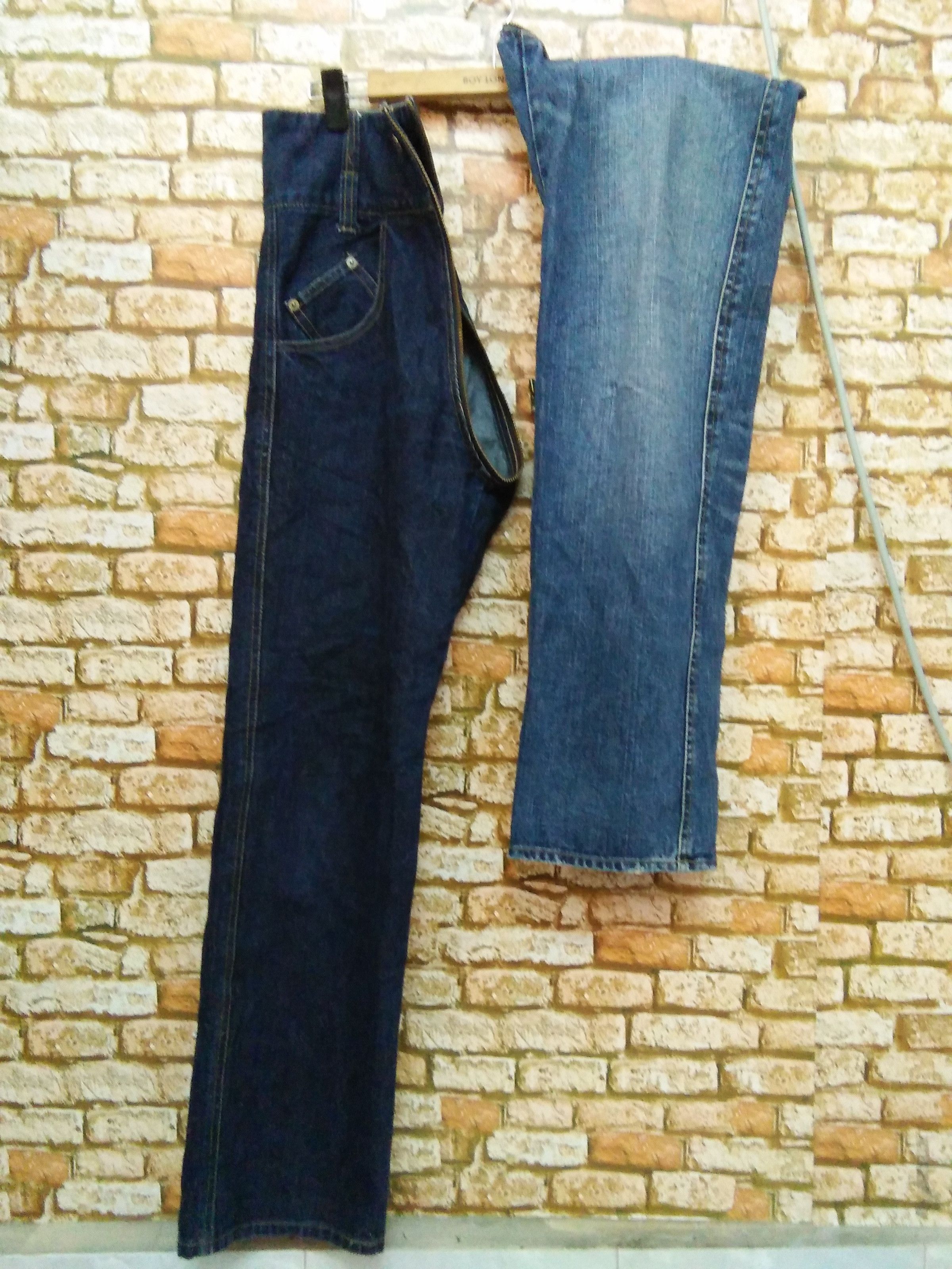Japanese Brand DOUBLENAME JAPAN DENIM BONDAGE FULL ZIPPER PUNK (A640) Size US 33 - 6 Thumbnail