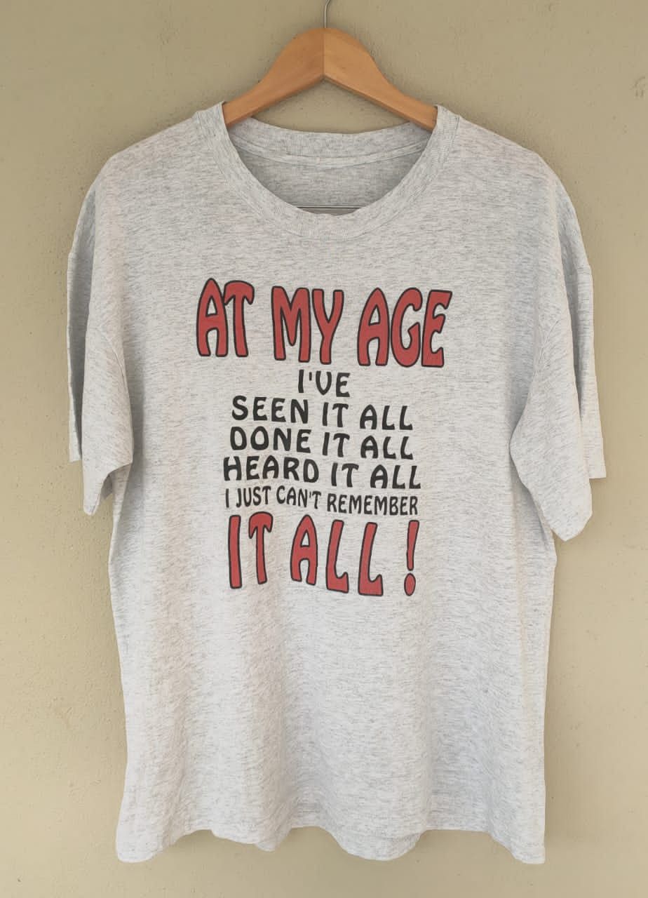 Vintage 90s Vintage Humor Wording T Size US L / EU 52-54 / 3 - 1 Thumbnail
