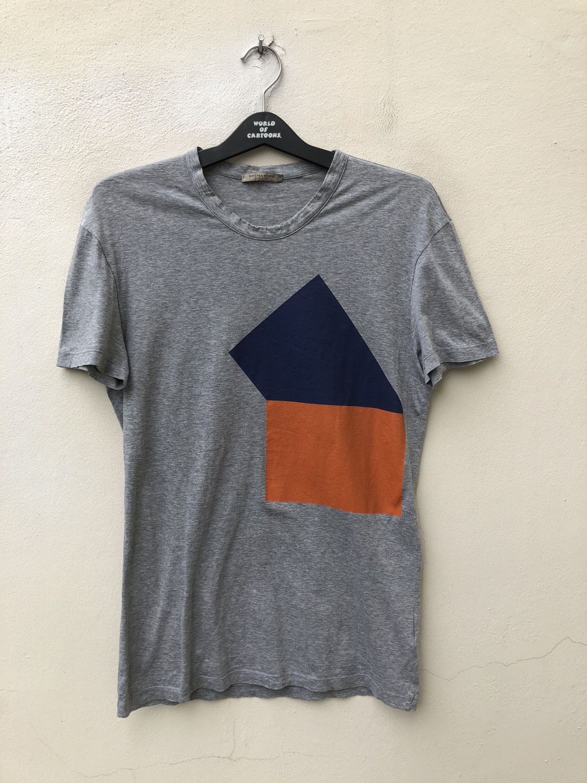 Bottega Veneta × Vintage Vintage Bottega Veneta Made in Italy Abstract Grey tee Size US S / EU 44-46 / 1 - 1 Thumbnail