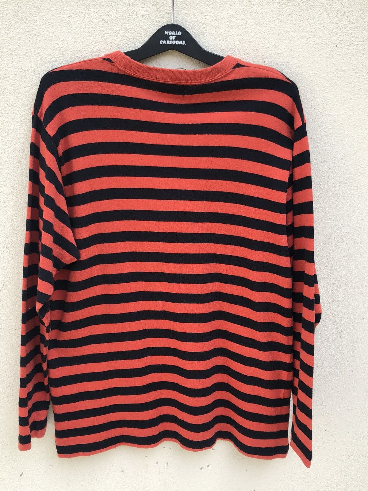 Michiko Koshino 90s Junko Koshino for Men Spell Out Border Striped LS tee Size US L / EU 52-54 / 3 - 5 Thumbnail