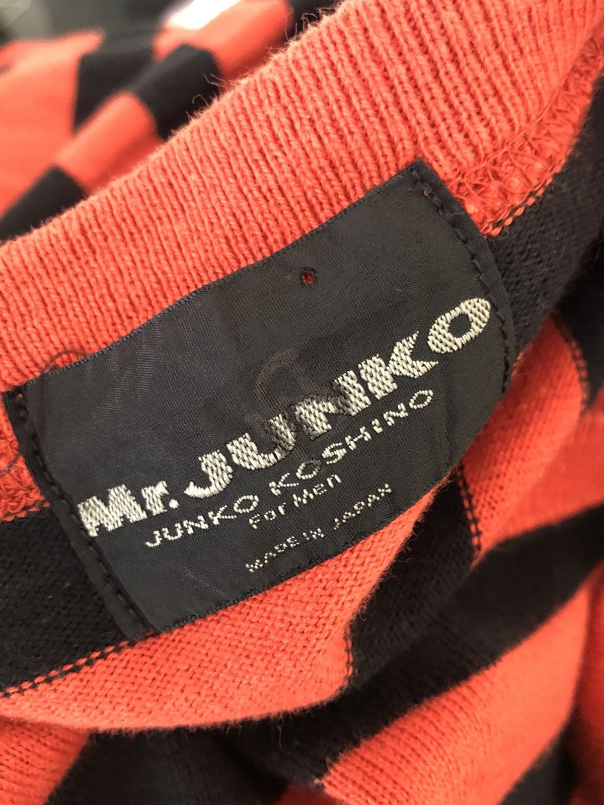 Michiko Koshino 90s Junko Koshino for Men Spell Out Border Striped LS tee Size US L / EU 52-54 / 3 - 7 Thumbnail