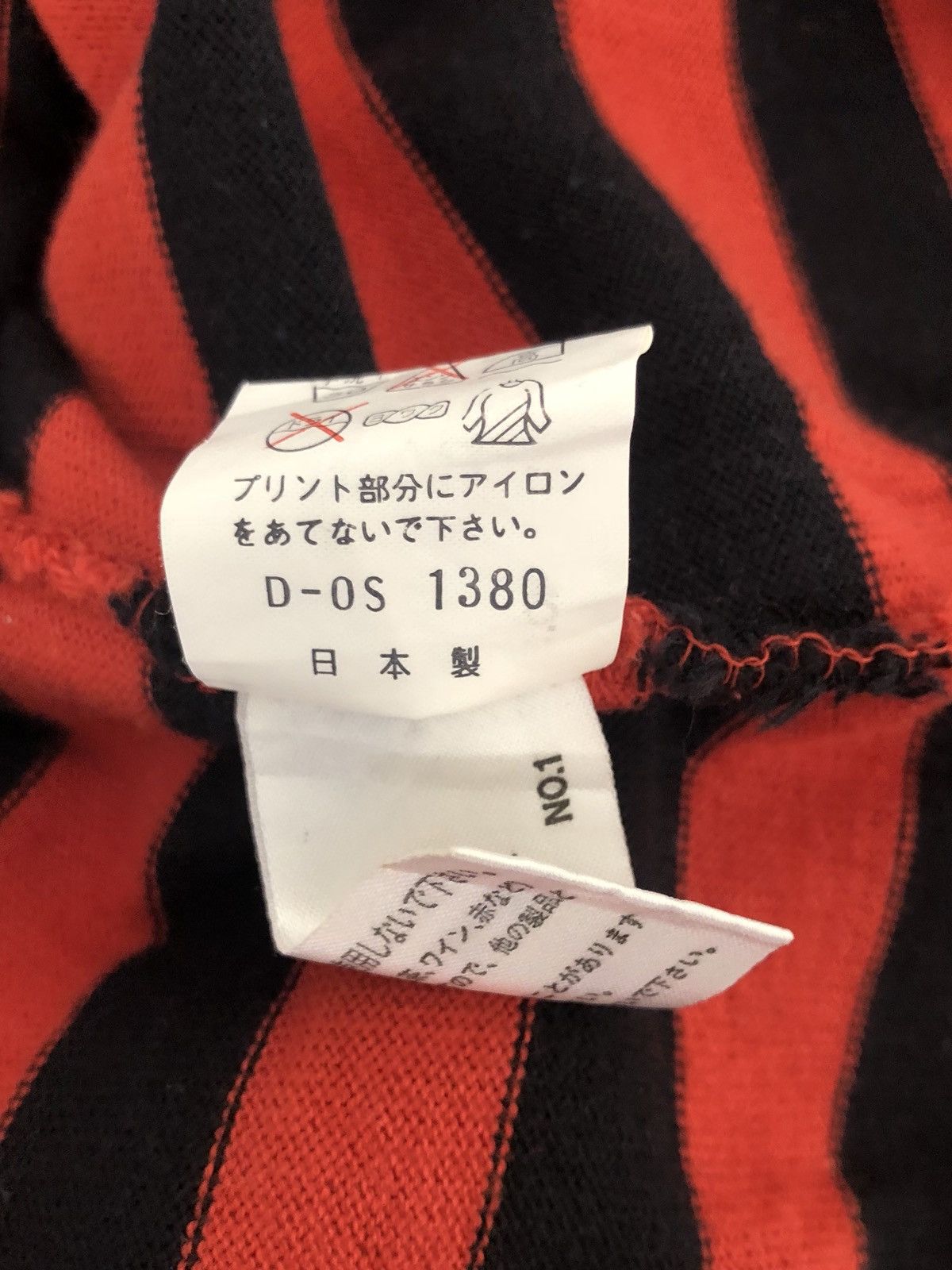 Michiko Koshino 90s Junko Koshino for Men Spell Out Border Striped LS tee Size US L / EU 52-54 / 3 - 9 Thumbnail