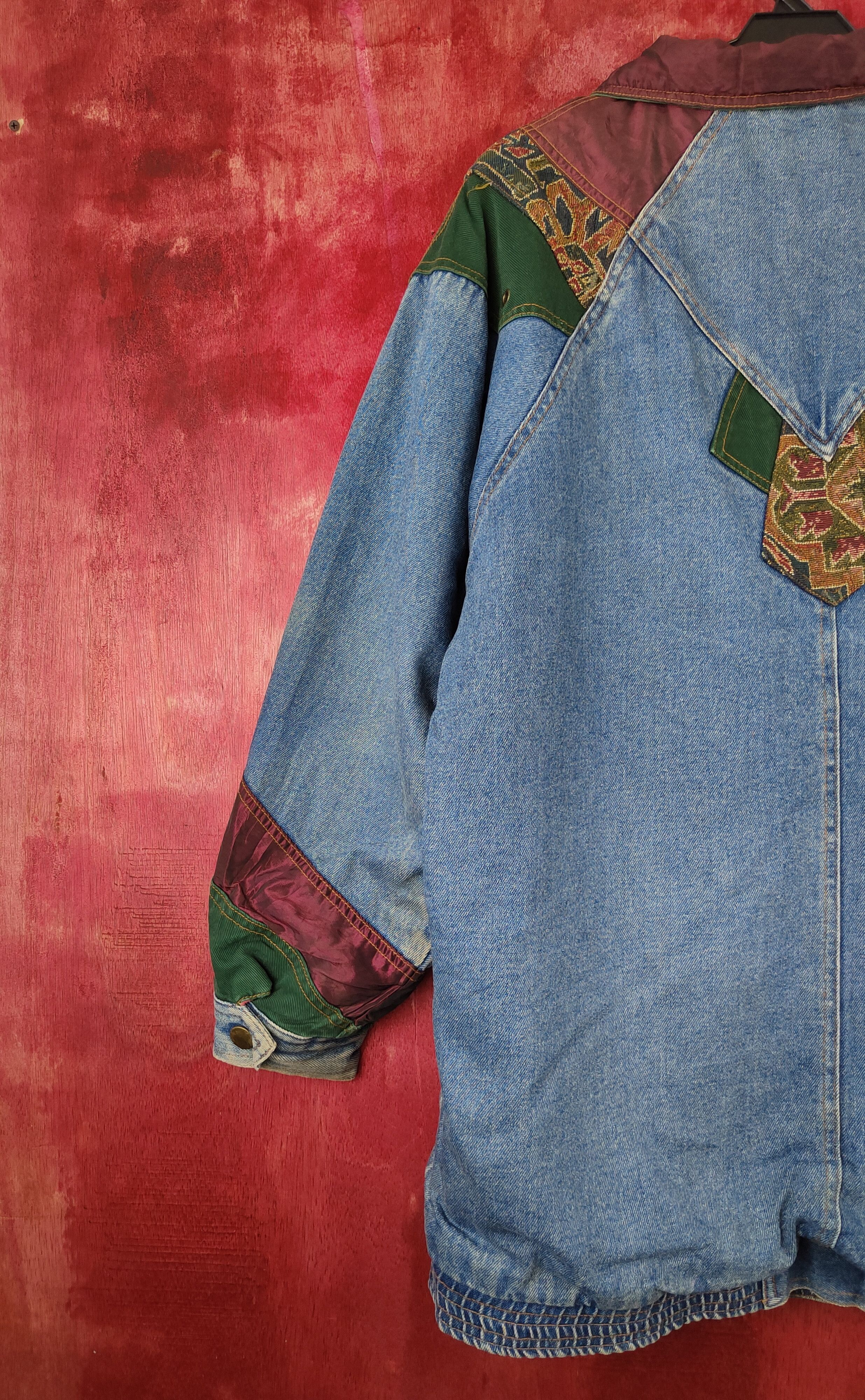 Vintage Two-Twenty Denim art patchwork vintage Jackets #5546DLAS Size US L / EU 52-54 / 3 - 8 Thumbnail