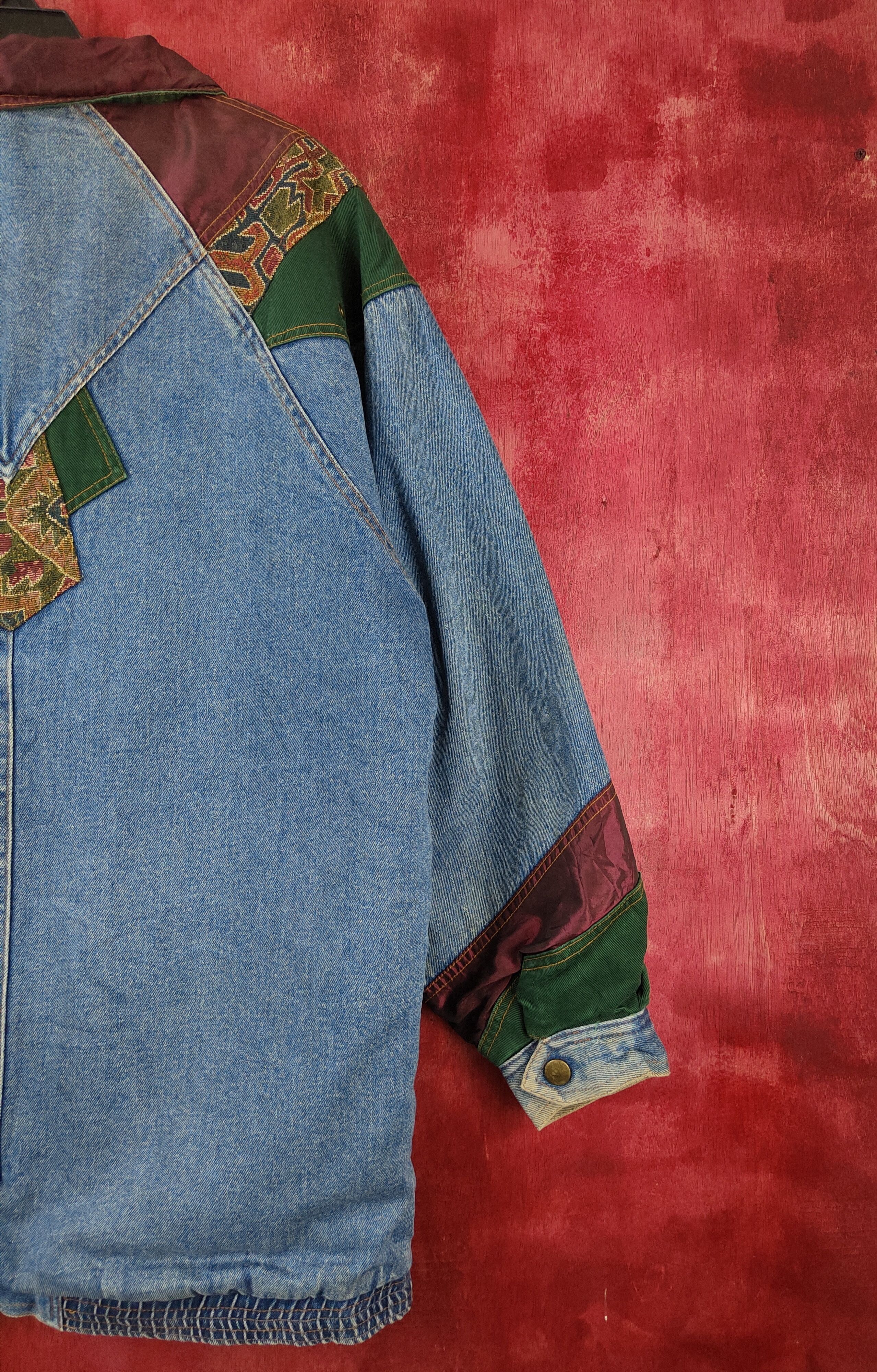Vintage Two-Twenty Denim art patchwork vintage Jackets #5546DLAS Size US L / EU 52-54 / 3 - 9 Thumbnail