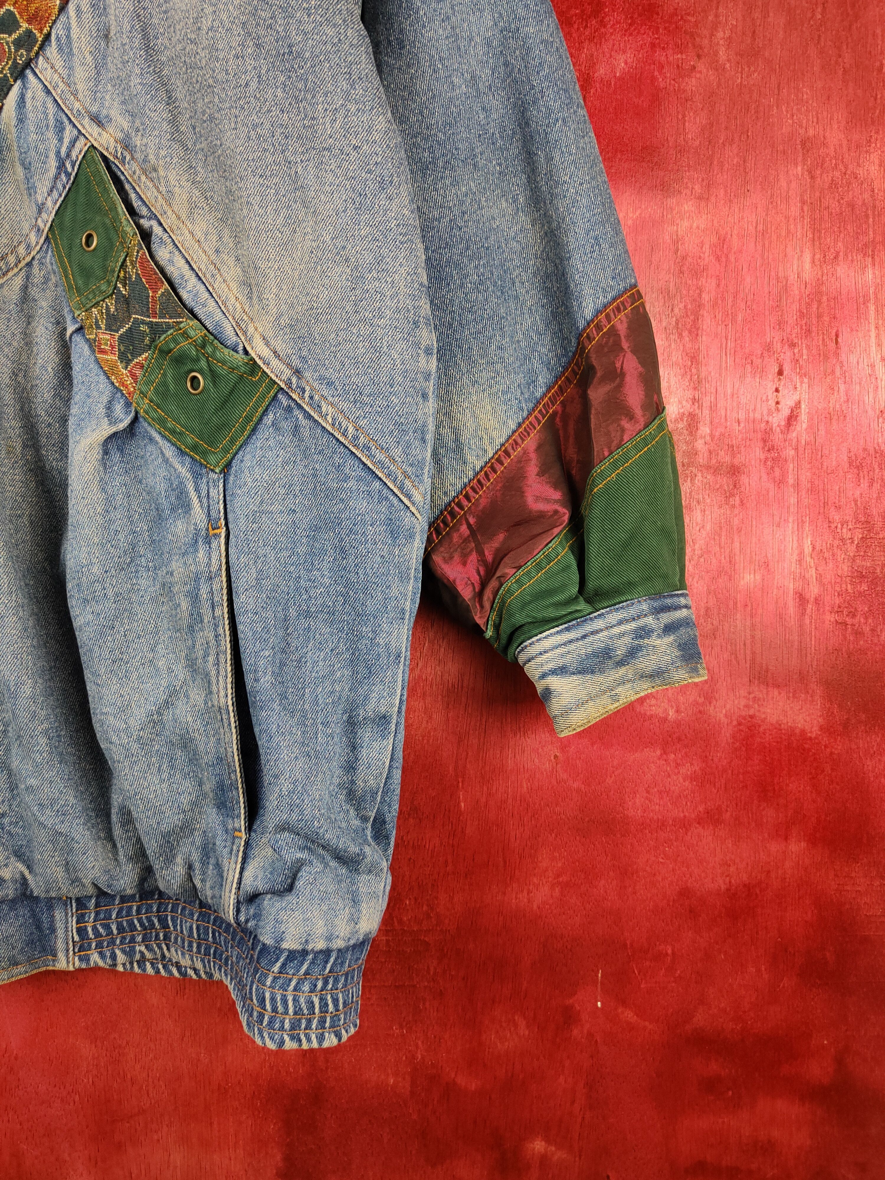 Vintage Two-Twenty Denim art patchwork vintage Jackets #5546DLAS Size US L / EU 52-54 / 3 - 6 Thumbnail