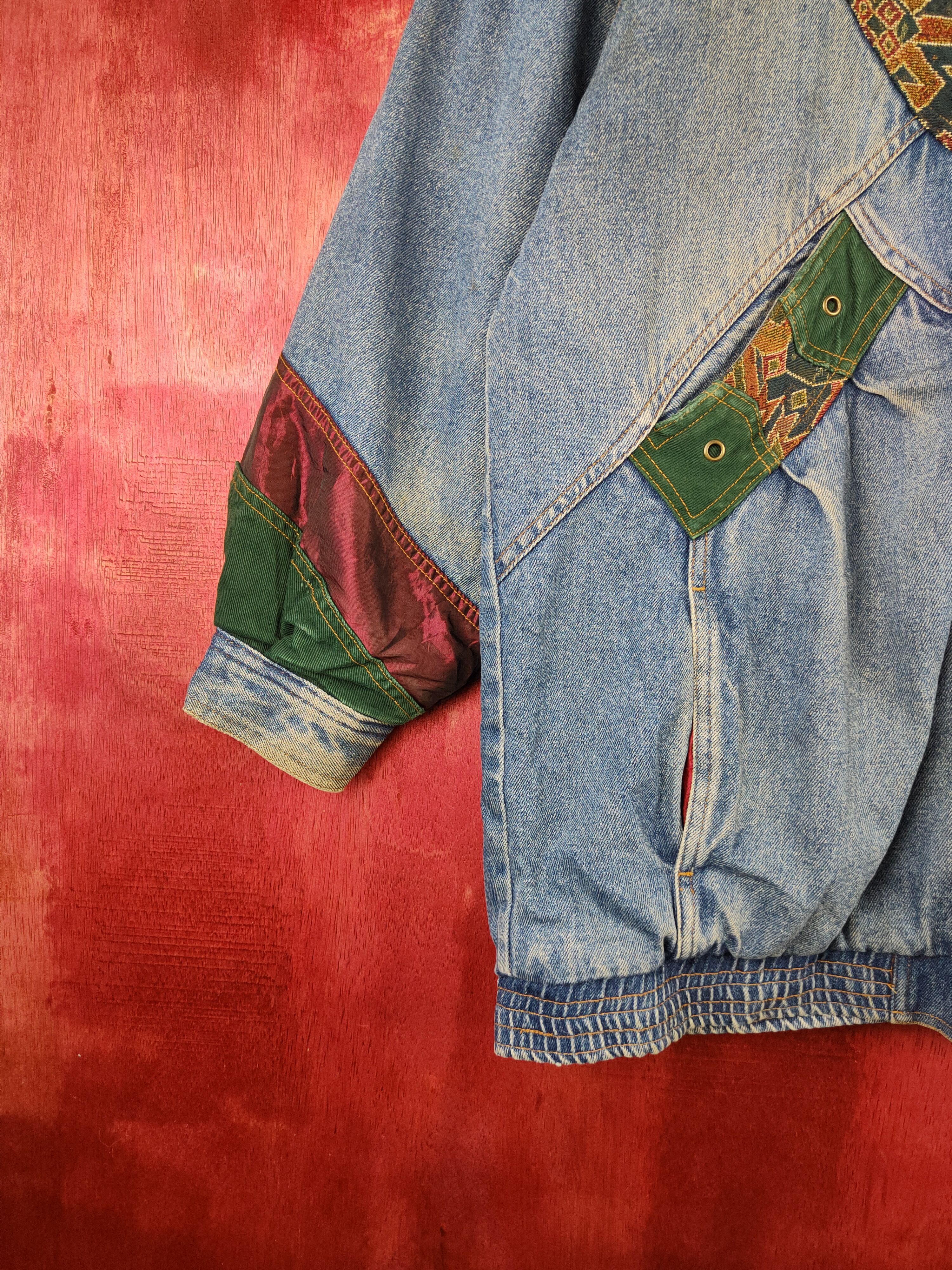 Vintage Two-Twenty Denim art patchwork vintage Jackets #5546DLAS Size US L / EU 52-54 / 3 - 4 Thumbnail