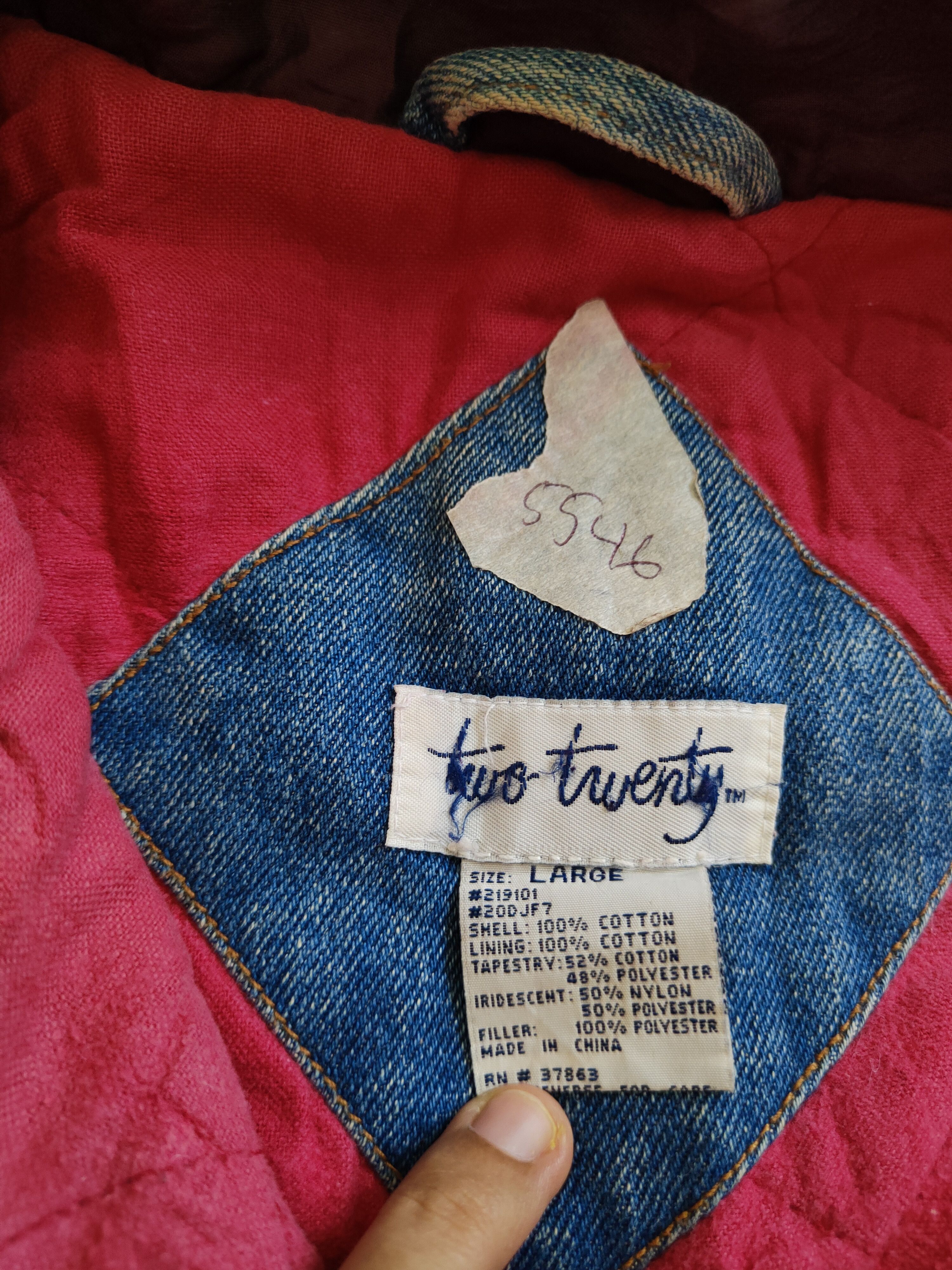 Vintage Two-Twenty Denim art patchwork vintage Jackets #5546DLAS Size US L / EU 52-54 / 3 - 11 Thumbnail