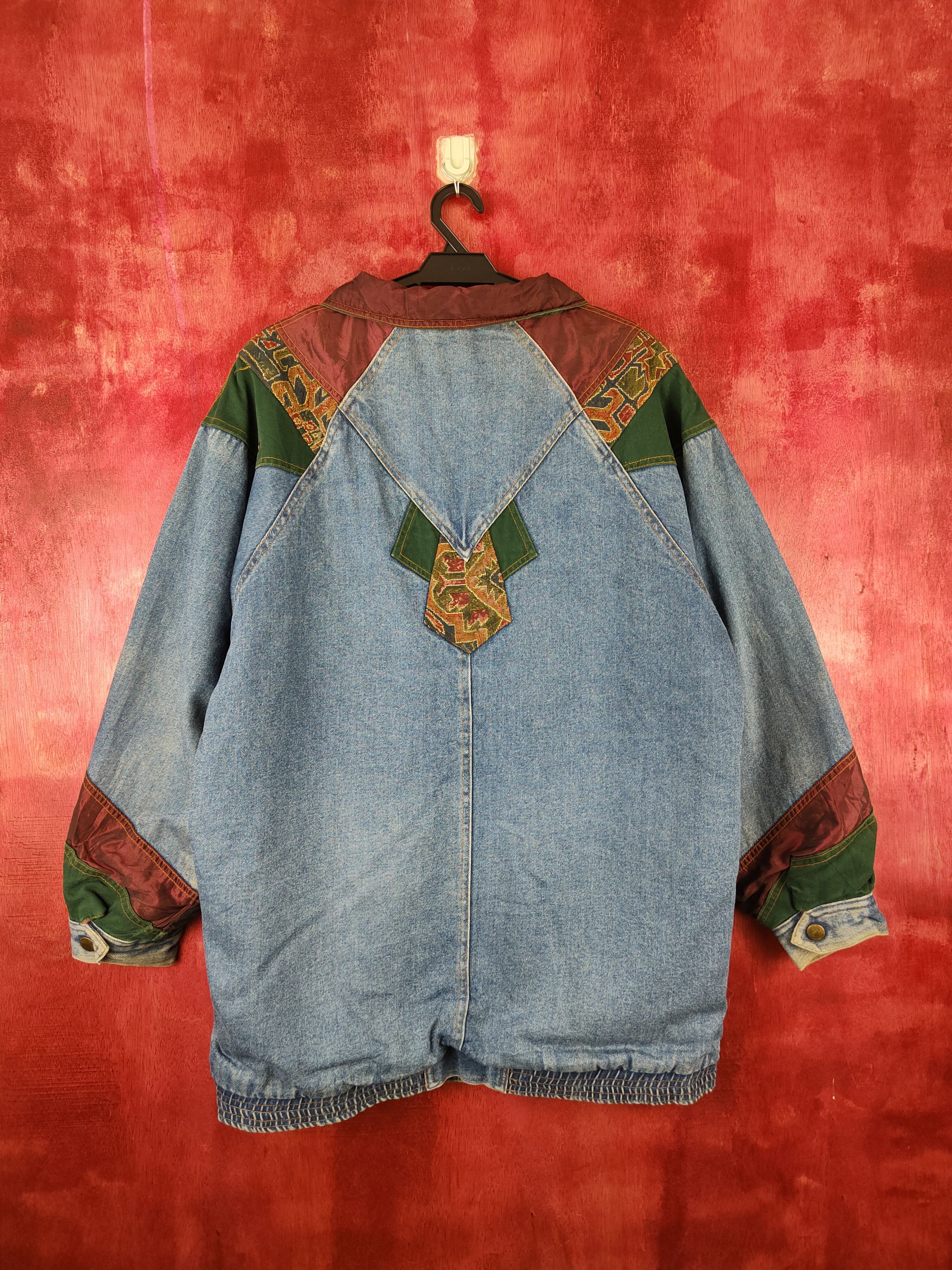 Vintage Two-Twenty Denim art patchwork vintage Jackets #5546DLAS Size US L / EU 52-54 / 3 - 7 Thumbnail