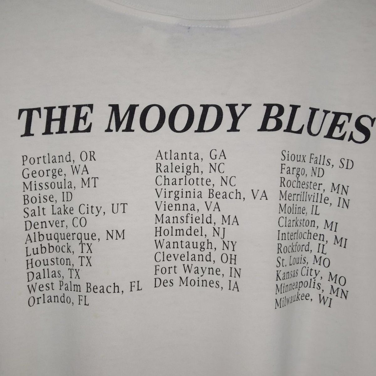 Band Tees × Vintage Vintage The Moody Blues English Rock Band Tour T-shirt Size US L / EU 52-54 / 3 - 5 Thumbnail