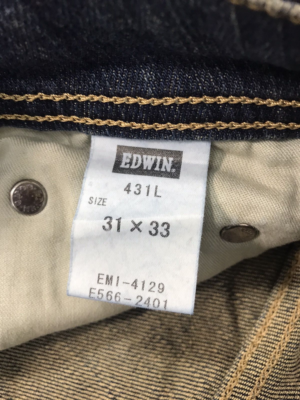 Japanese Brand × Vintage Vintage Miss Edwin Japanese Brand Denim Jeans Straight Cut Size 30" / US 8 / IT 44 - 7 Thumbnail