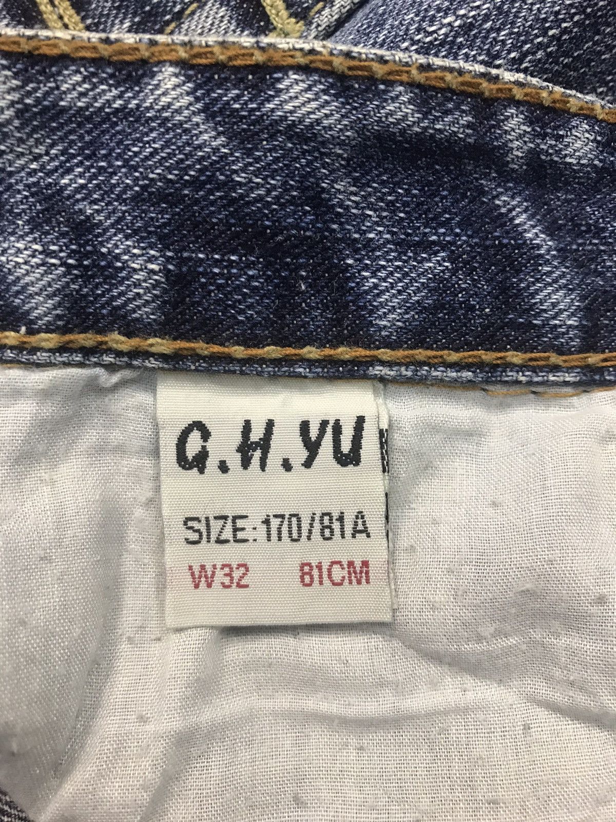 Japanese Brand × Vintage Vintage G.H.Y.U Japanese Brand Denim Indigo Straight Cut Size US 28 / EU 44 - 9 Thumbnail