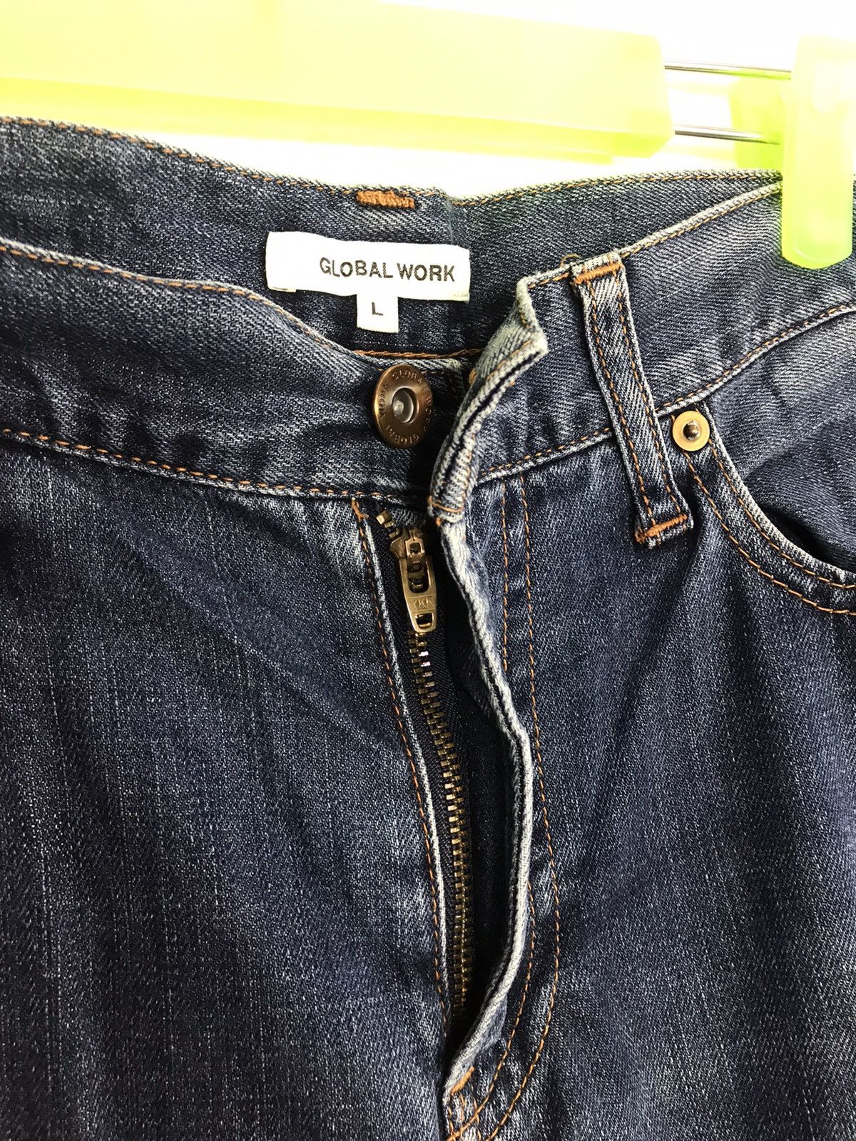Vintage Japanese Brand Global Work Distressed Denim Jeans Indigo Size US 32 / EU 48 - 4 Thumbnail