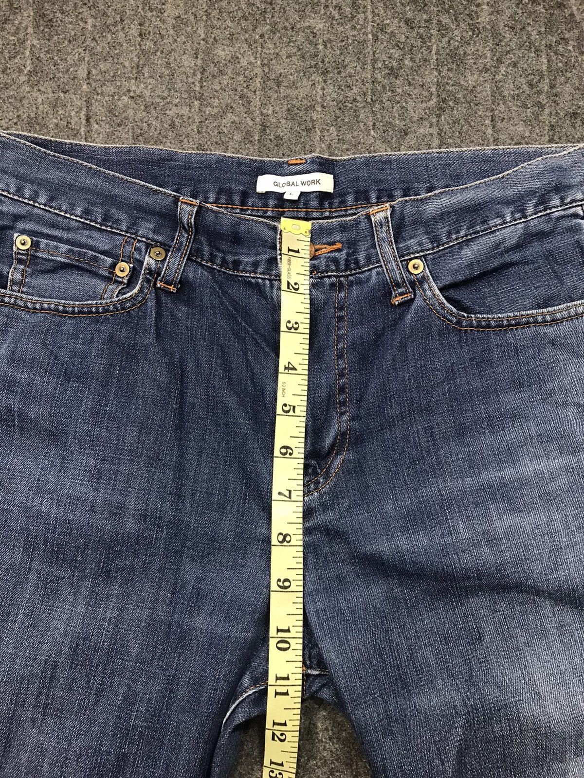 Vintage Japanese Brand Global Work Distressed Denim Jeans Indigo Size US 32 / EU 48 - 13 Thumbnail