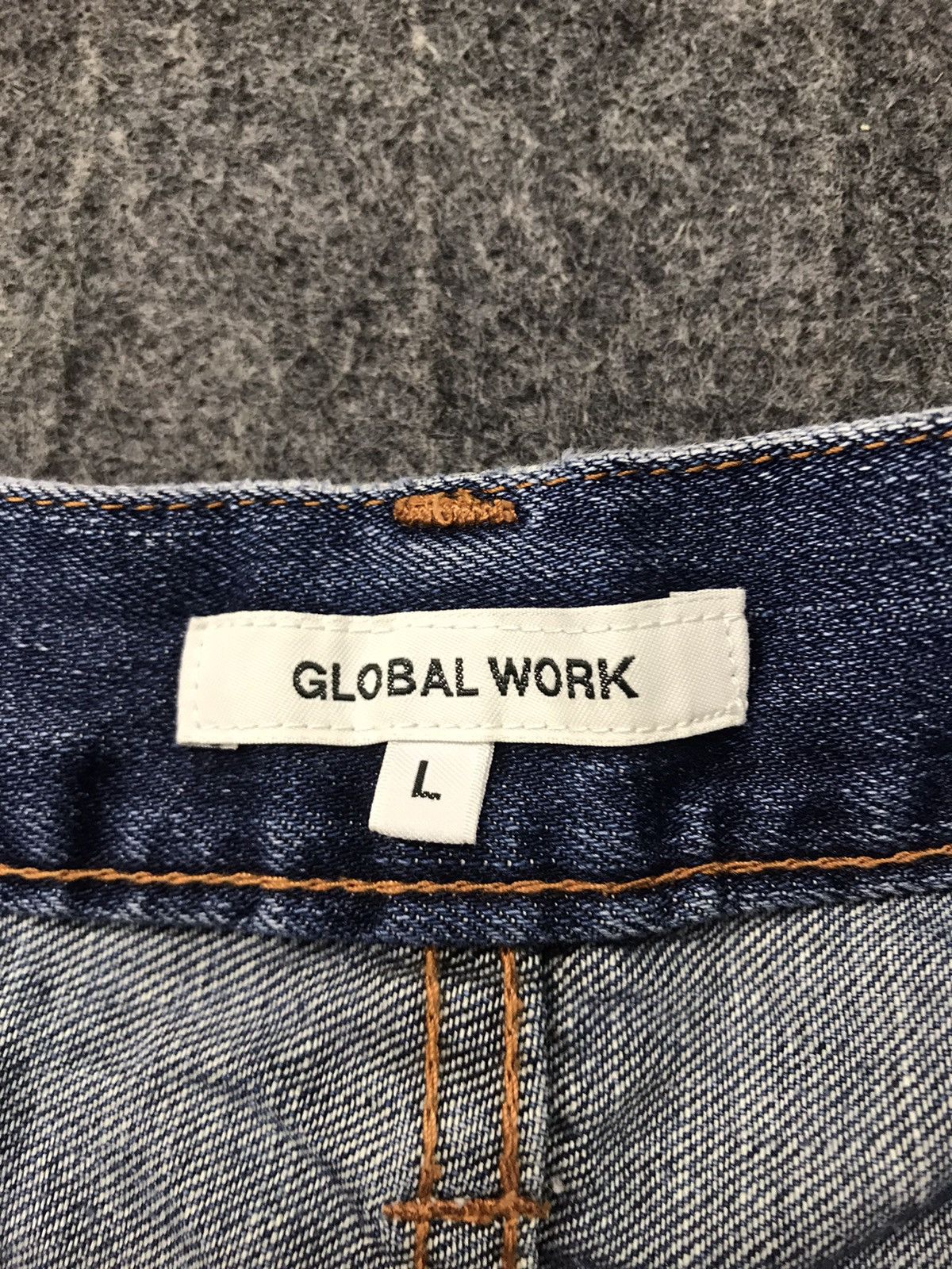 Vintage Japanese Brand Global Work Distressed Denim Jeans Indigo Size US 32 / EU 48 - 5 Thumbnail