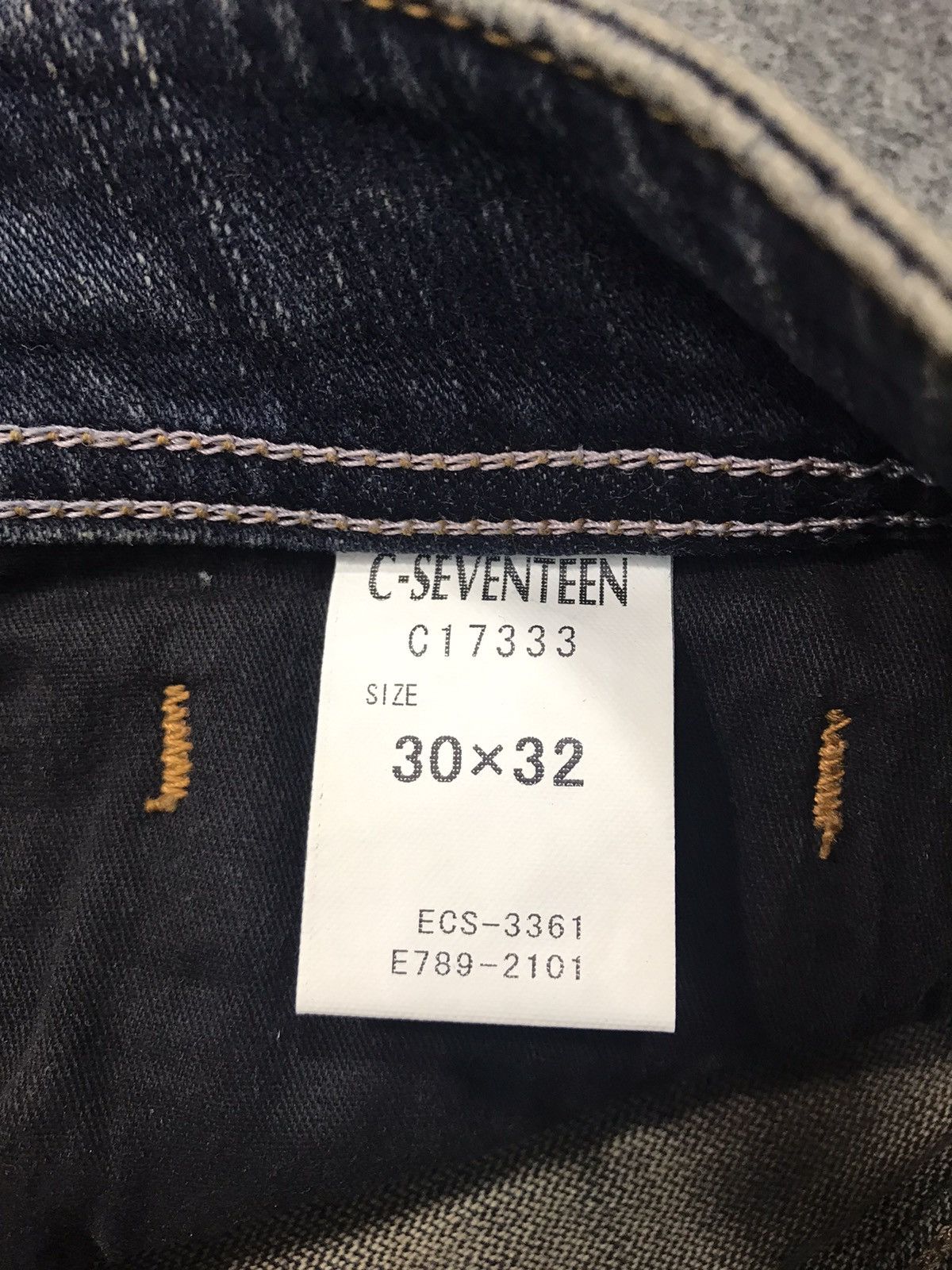 Japanese Brand × Vintage Vtg C-Seventeen Japanese Brand Denim Jean Indigo Size 29 Size US 29 - 6 Thumbnail