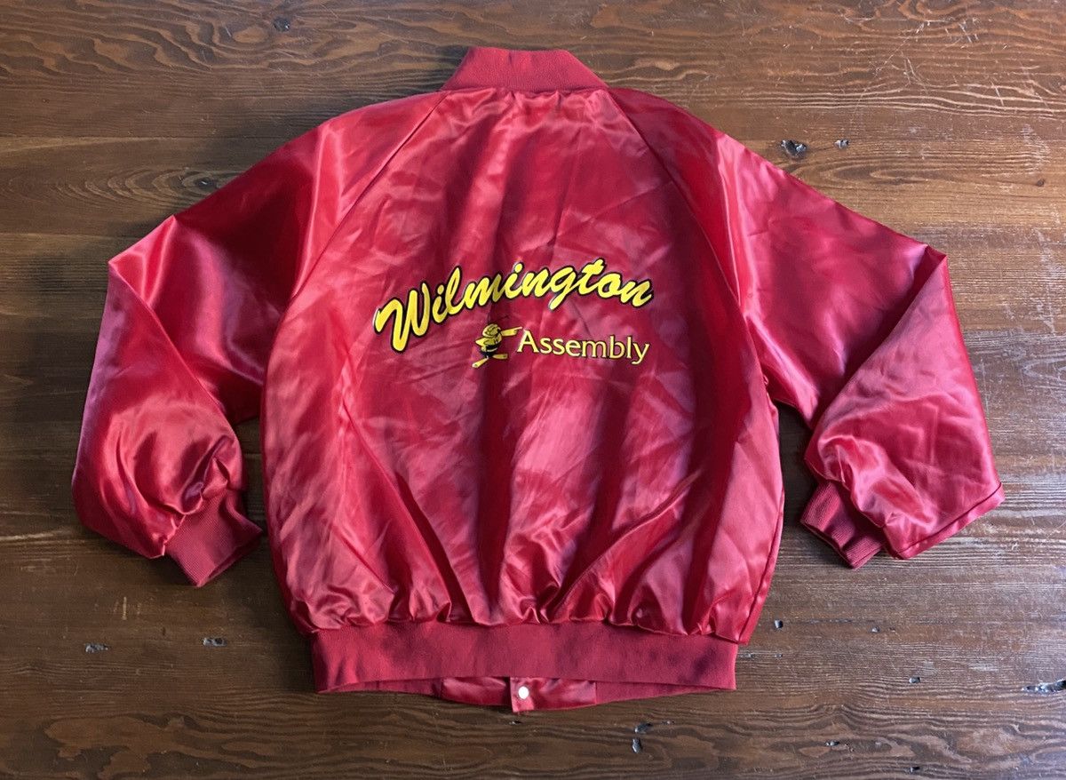 Vintage Vintage 90’s Wilmington GM Auto Union Varsity Jacket Size US L / EU 52-54 / 3 - 3 Thumbnail