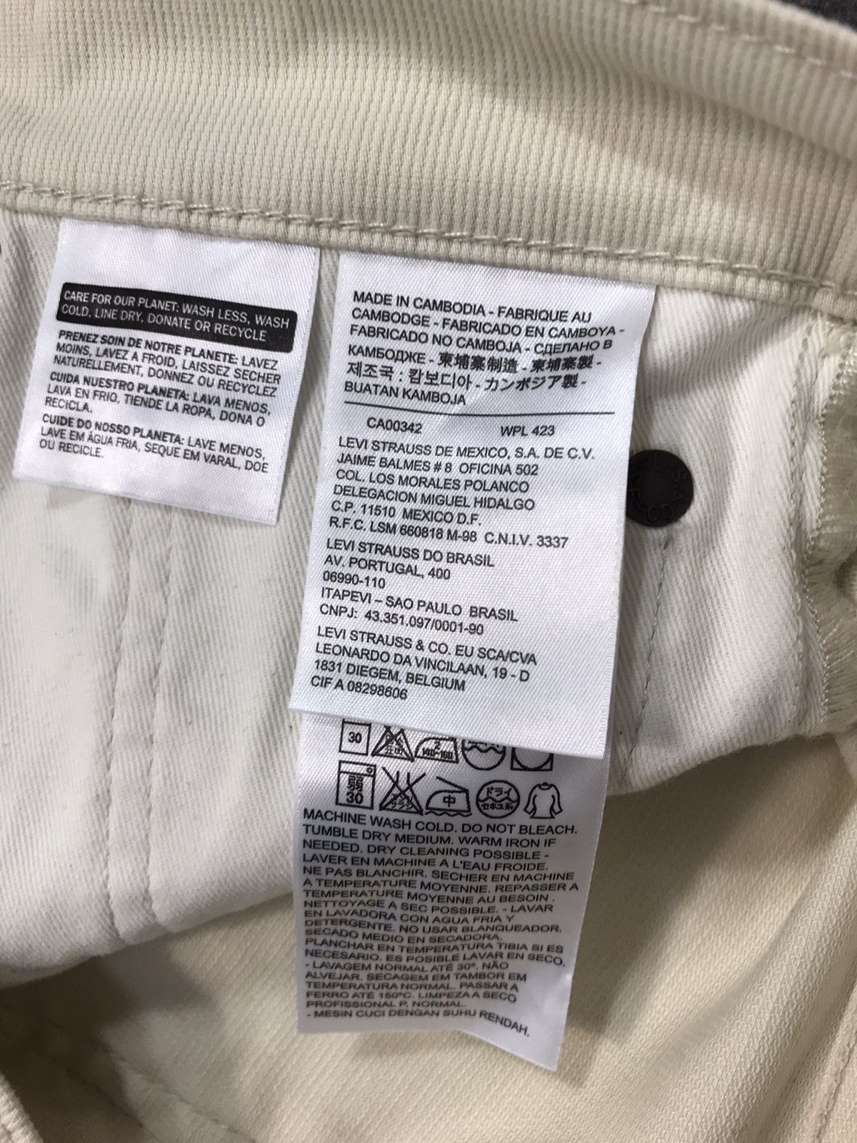 Levi's × Levi's Vintage Clothing Levi’s & Strauss Lot 511 Distressed Denim White Corduroy Size US 30 / EU 46 - 5 Thumbnail