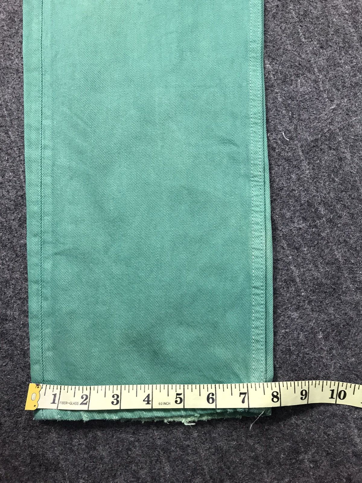 Levi's × Vintage Levi’s & Strauss Distressed Denim Buttonfly Green Design Size US 30 / EU 46 - 12 Thumbnail
