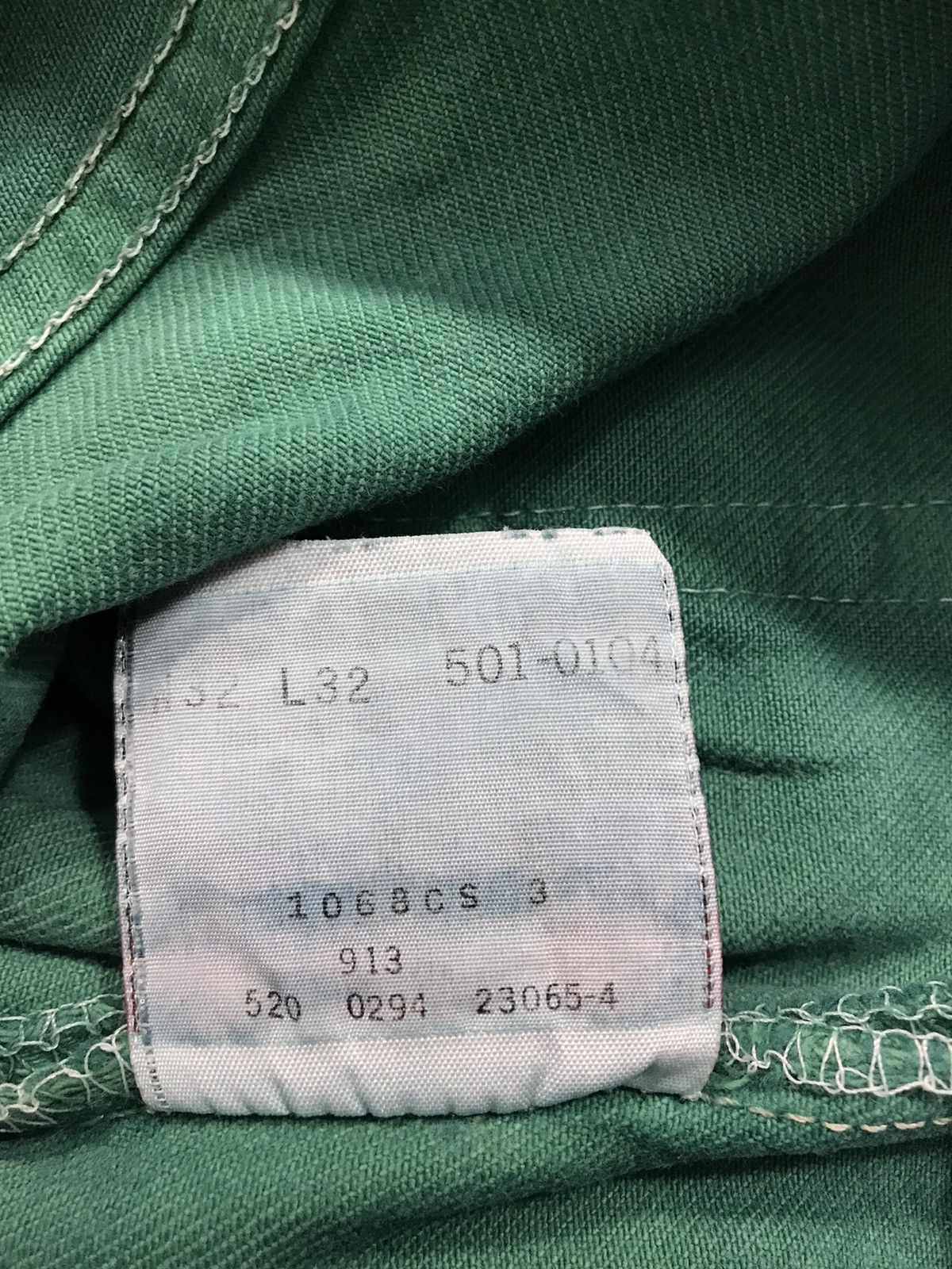 Levi's × Vintage Levi’s & Strauss Distressed Denim Buttonfly Green Design Size US 30 / EU 46 - 6 Thumbnail