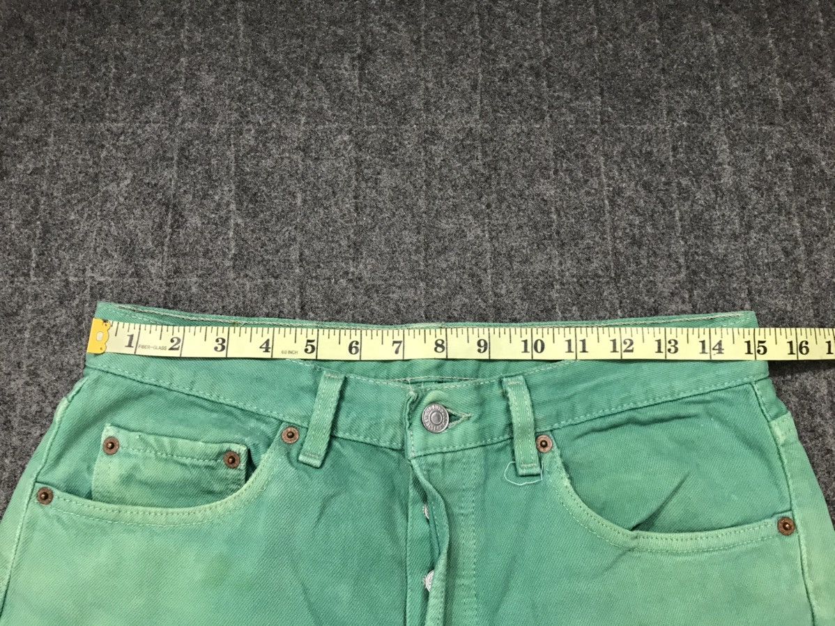 Levi's × Vintage Levi’s & Strauss Distressed Denim Buttonfly Green Design Size US 30 / EU 46 - 7 Thumbnail