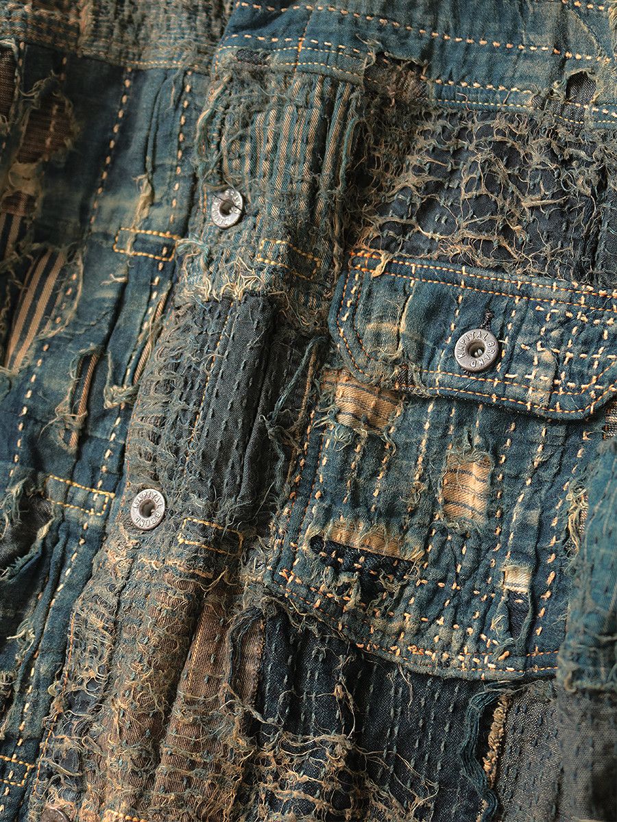 Kapital Kapital 2022 SS 1st Boro Denim Jacket Size US XXL / EU 58 / 5 - 6 Thumbnail