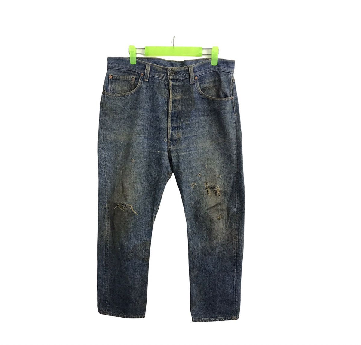 Levi's Vintage Clothing × Vintage 80s Levi’s & Strauss Lot 501 Denim Buttonfly K286j Size US 33 - 2 Thumbnail