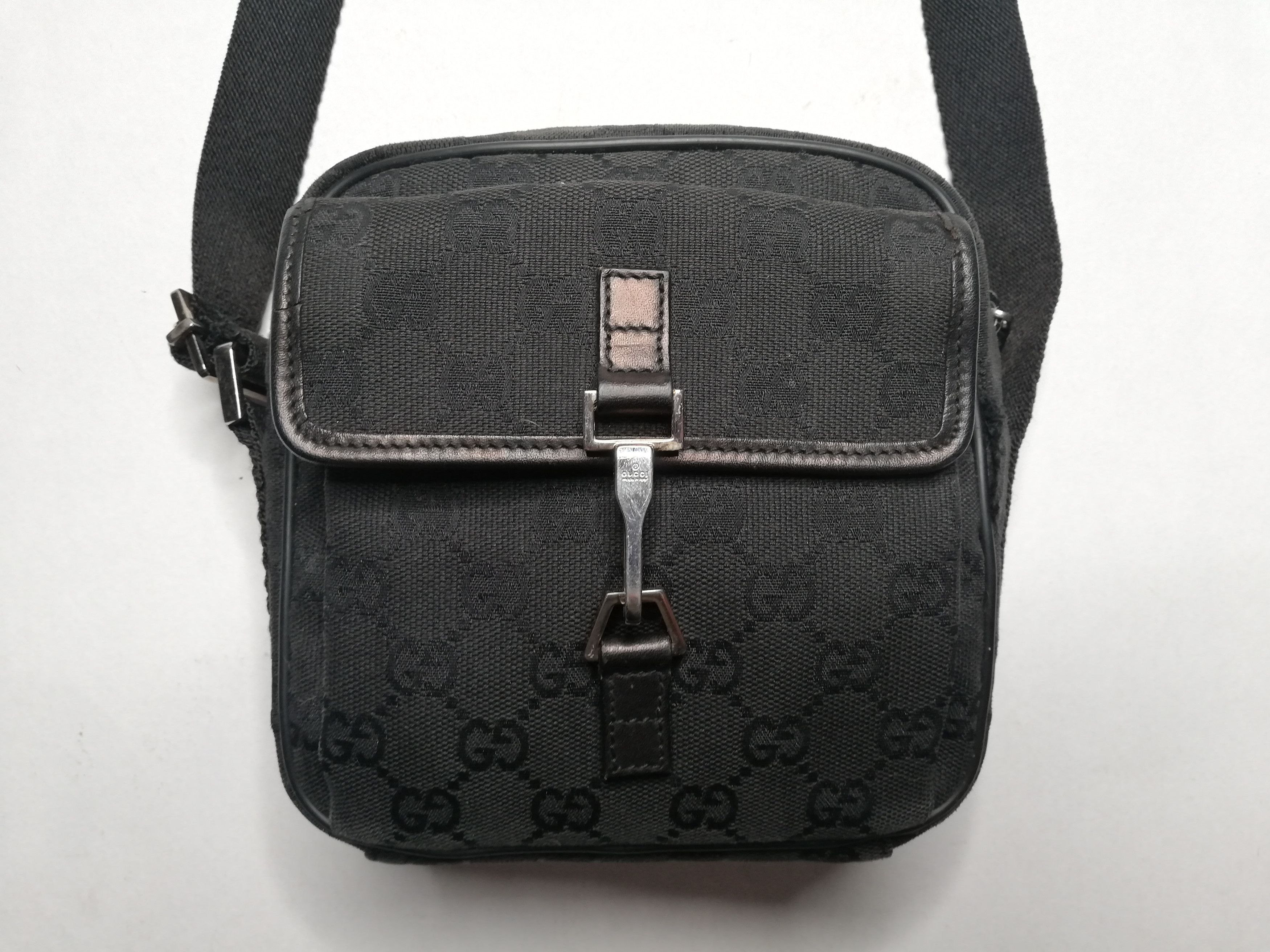 Gucci Gucci Black GG Small Side Crossbody Bag Size ONE SIZE - 6 Thumbnail