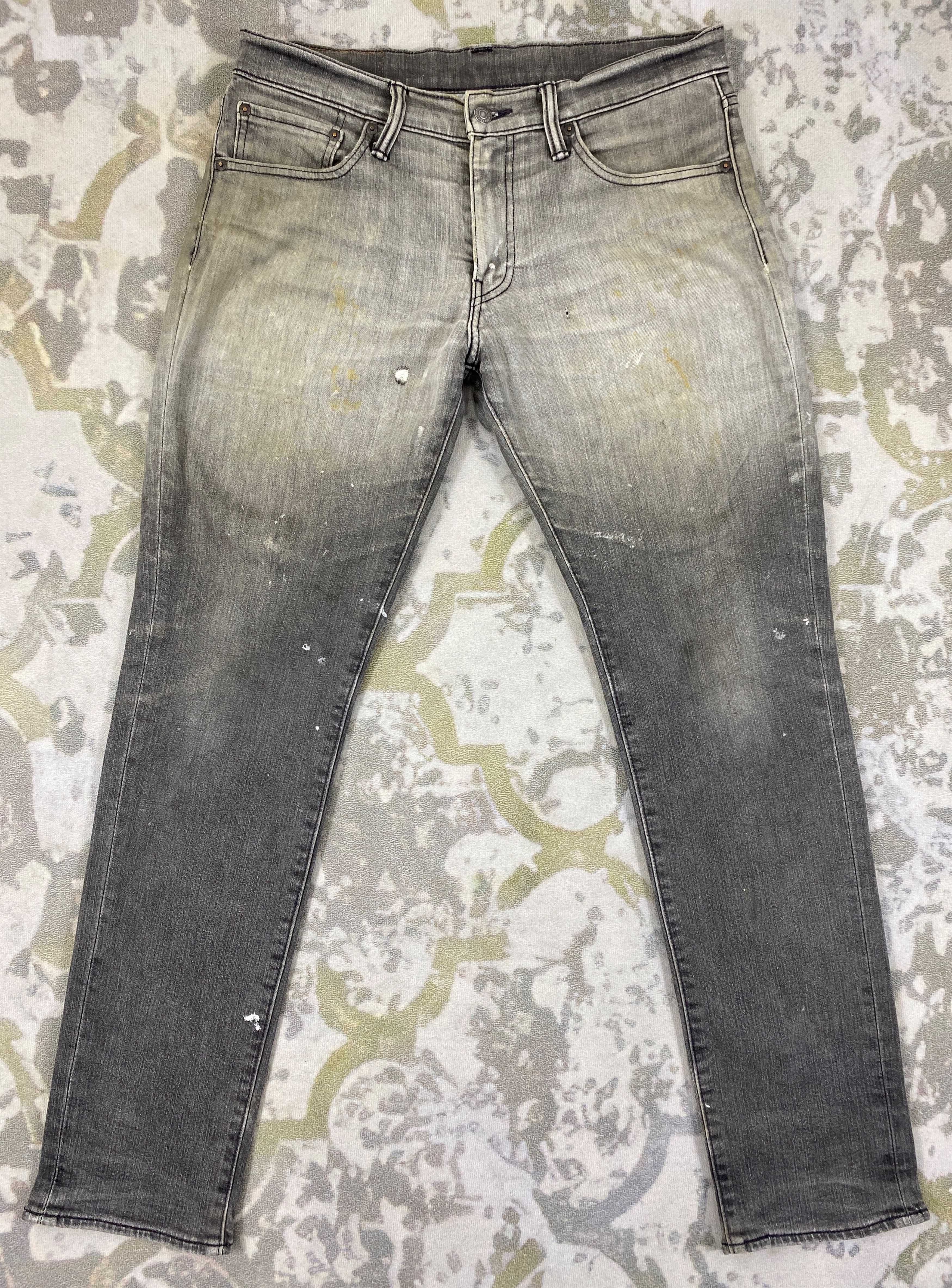 Distressed Grey Levi's 511 Jeans 35x32.5 Denim -JN2537
