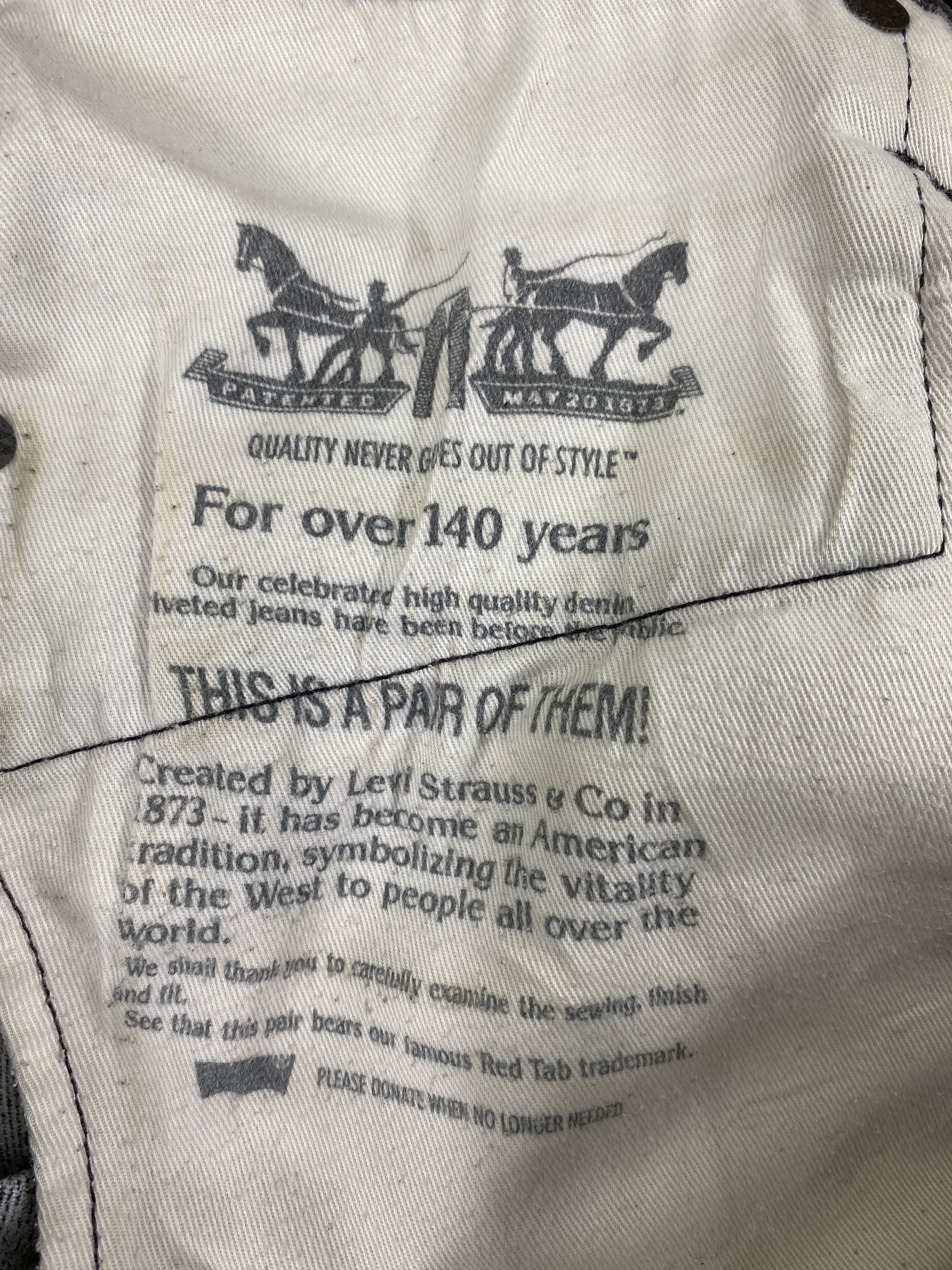 Distressed Grey Levi's 511 Jeans 35x32.5 Denim -JN2537