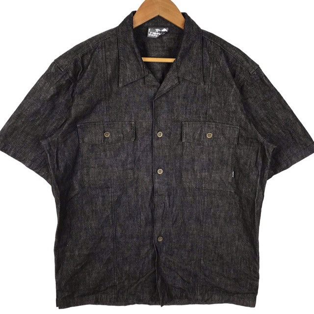 Japanese Brand Japanese Designer Depleted Button Up Workwear Denim Shirt Size US XL / EU 56 / 4 - 4 Thumbnail