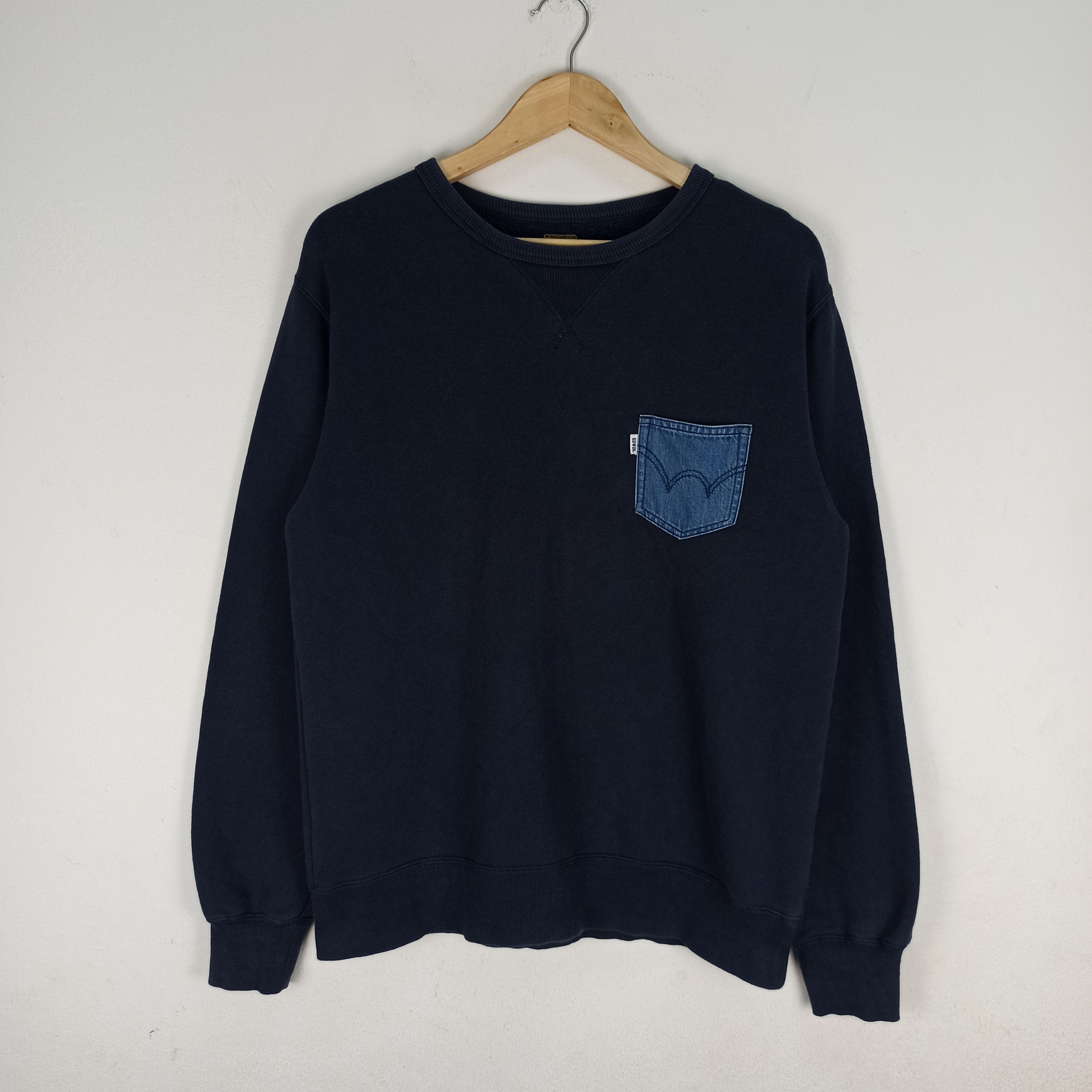 Edwin Vintage EDWIN Sweatshirt Single Pocket Jeans Style Size US M / EU 48-50 / 2 - 1 Thumbnail