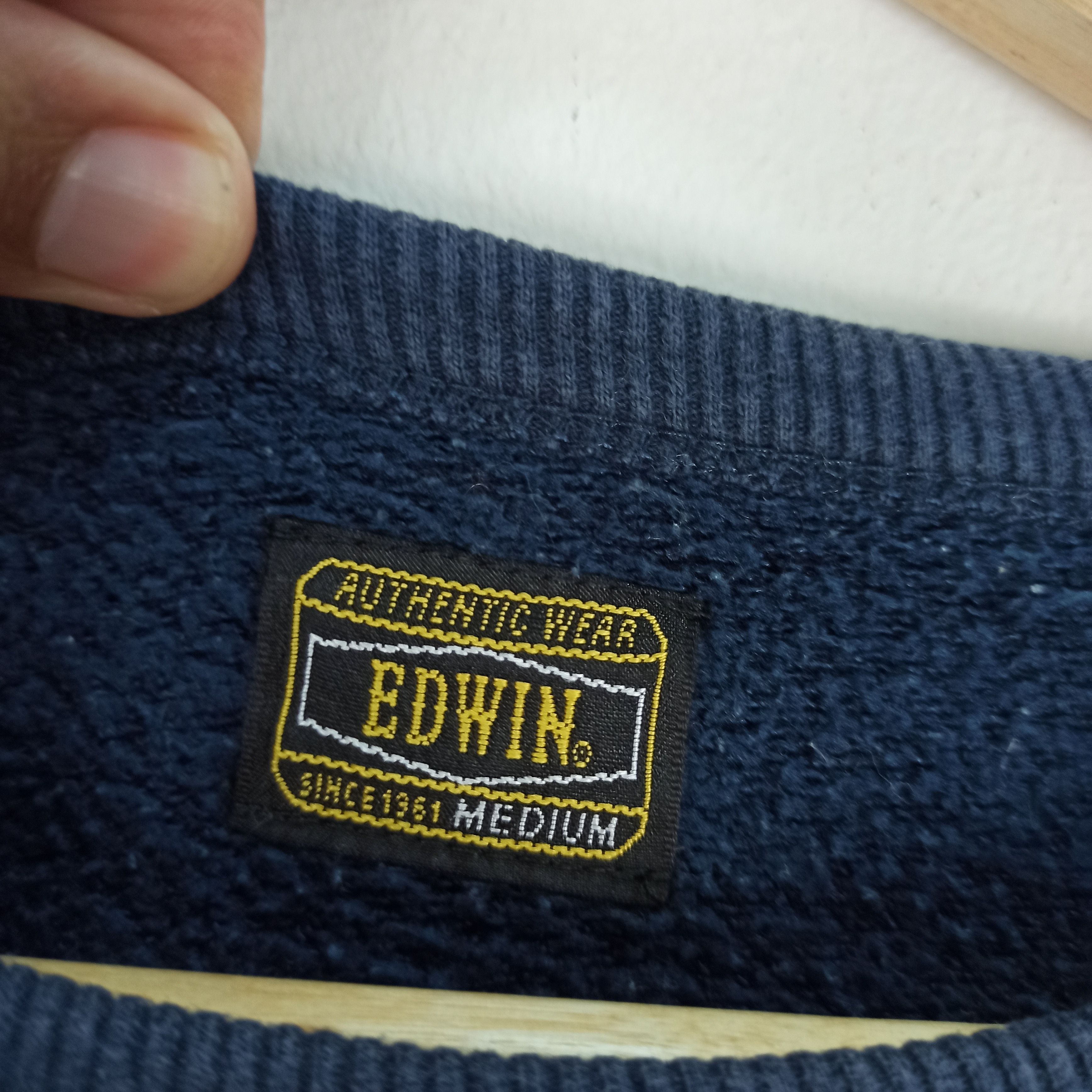 Edwin Vintage EDWIN Sweatshirt Single Pocket Jeans Style Size US M / EU 48-50 / 2 - 5 Thumbnail