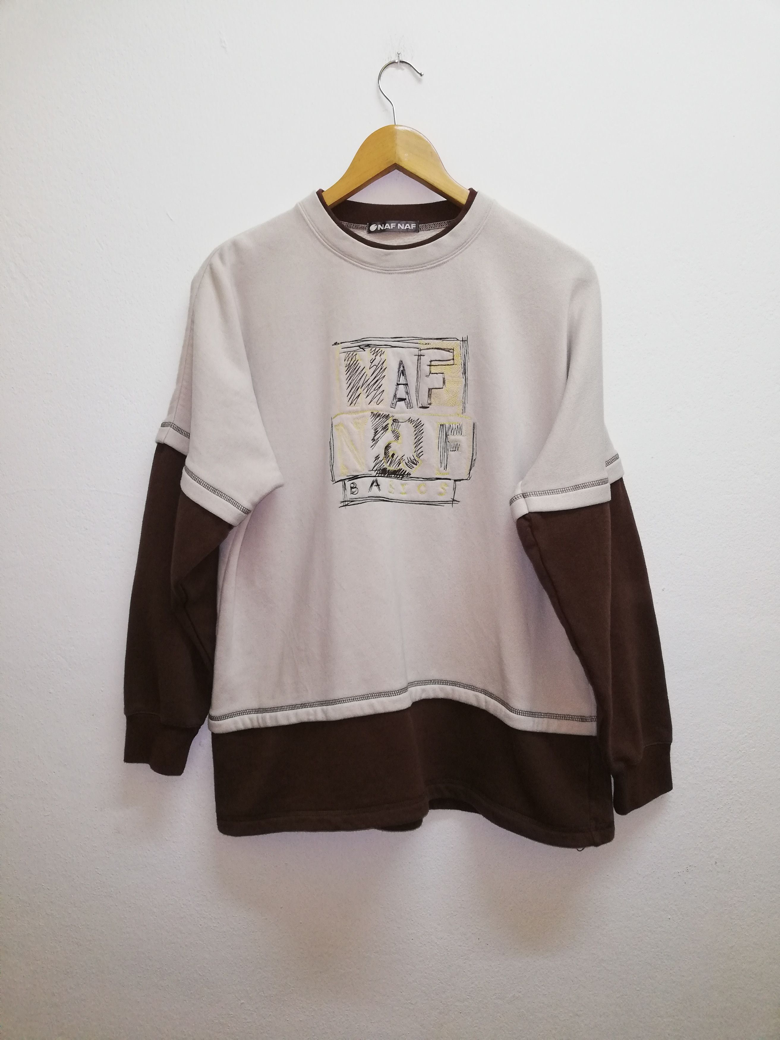 14th Addiction Vintage Naf Naf Basics Sweatshirt (c33) Size US L / EU 52-54 / 3 - 1 Thumbnail