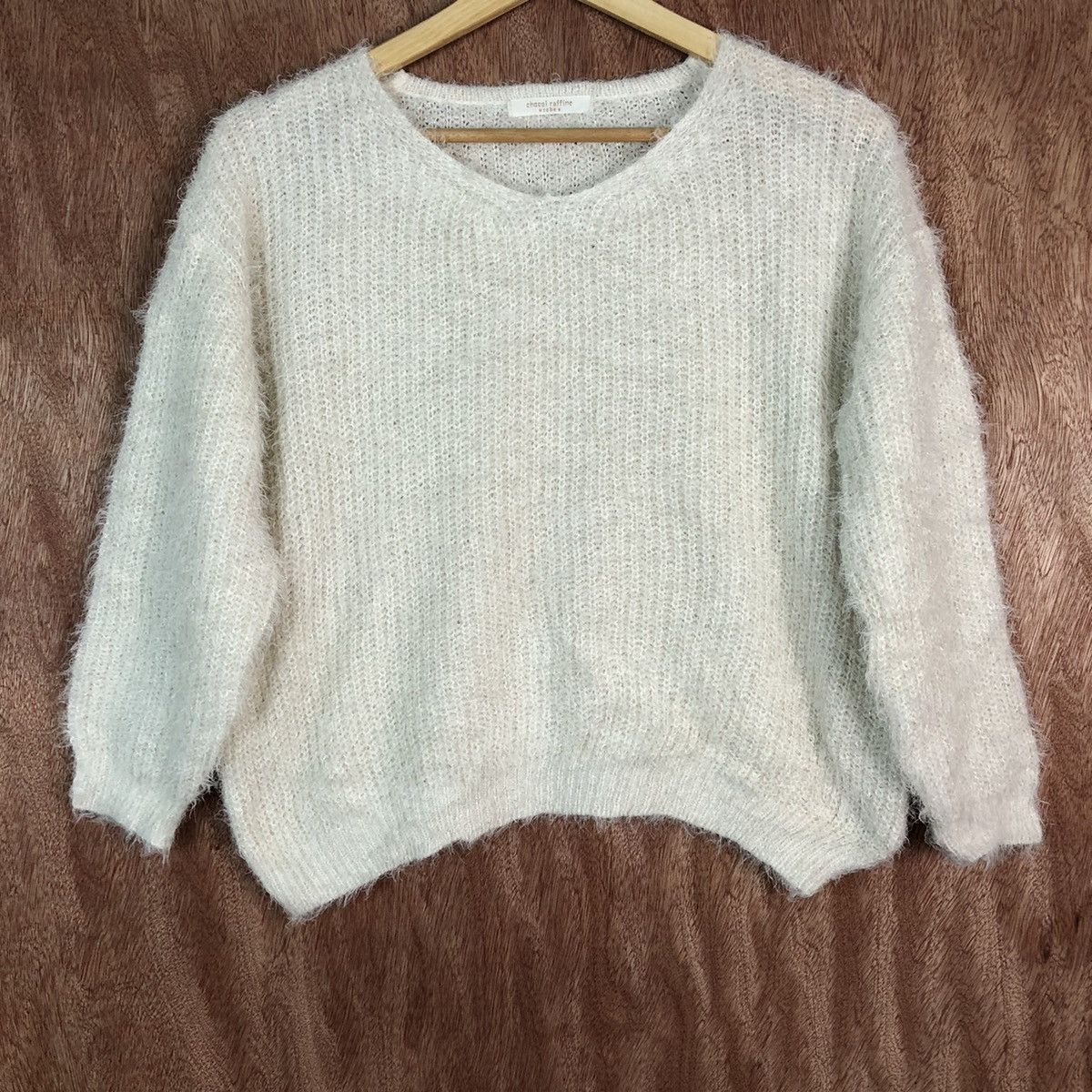 Homespun Knitwear × Japanese Brand Chocol Raffine & Rebeo Shag Shaggy Fur Mohair Knitwear #6618 Size M / US 6-8 / IT 42-44 - 3 Thumbnail