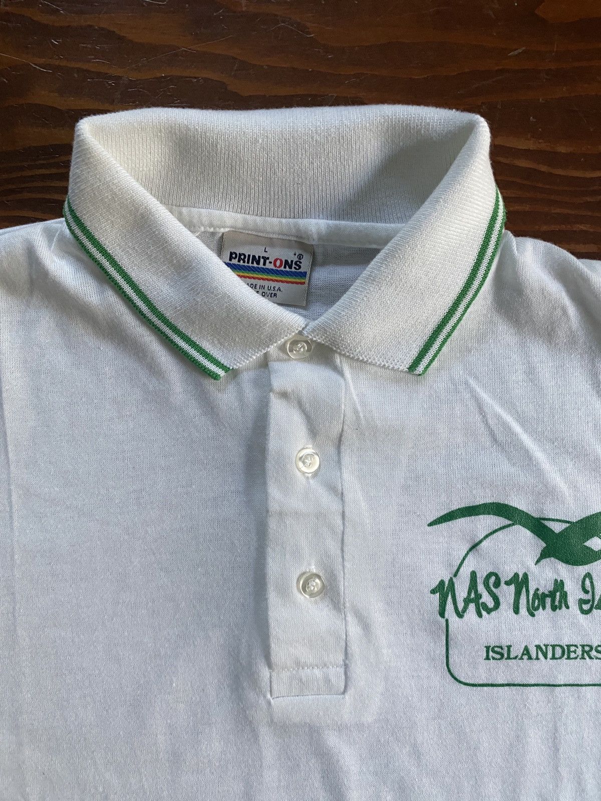 Vintage Vintage 80’s Naval Air Station Islanders Single Stitch Polo Size US L / EU 52-54 / 3 - 6 Thumbnail