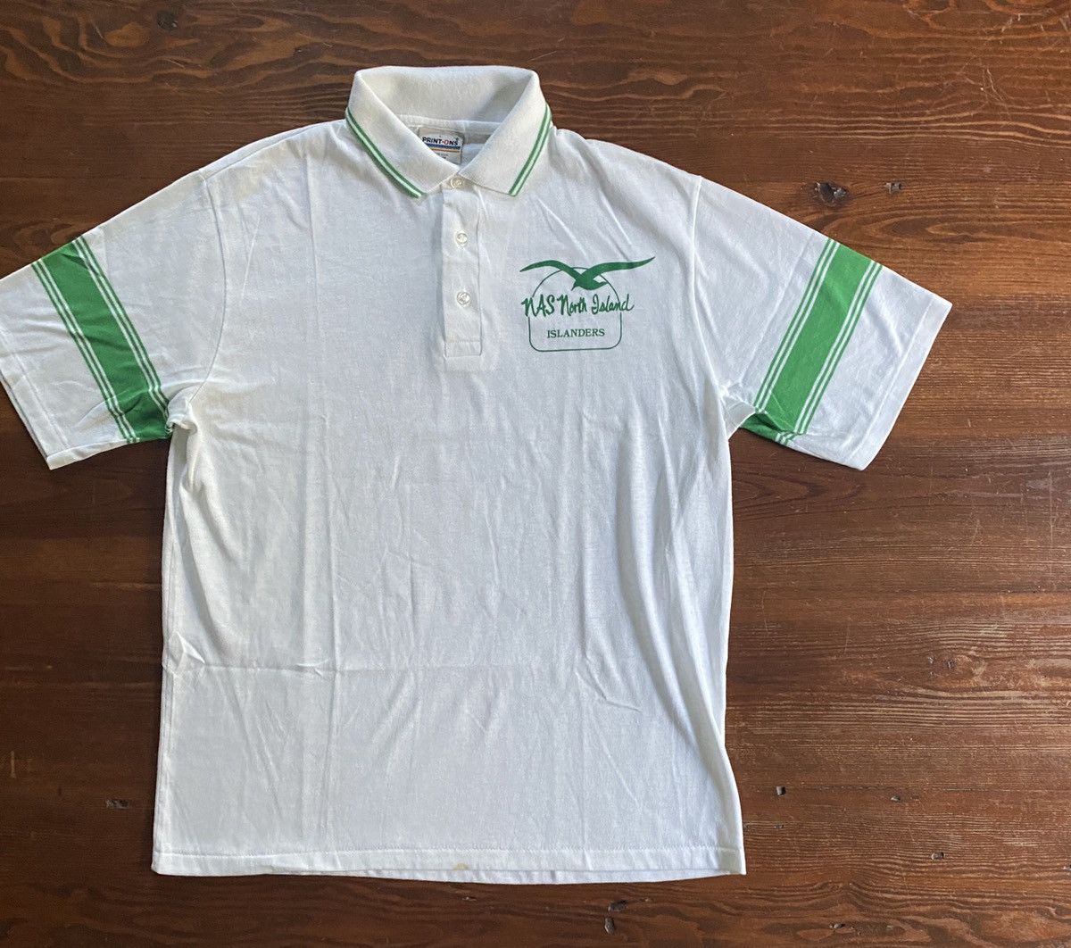 Vintage Vintage 80’s Naval Air Station Islanders Single Stitch Polo Size US L / EU 52-54 / 3 - 1 Thumbnail