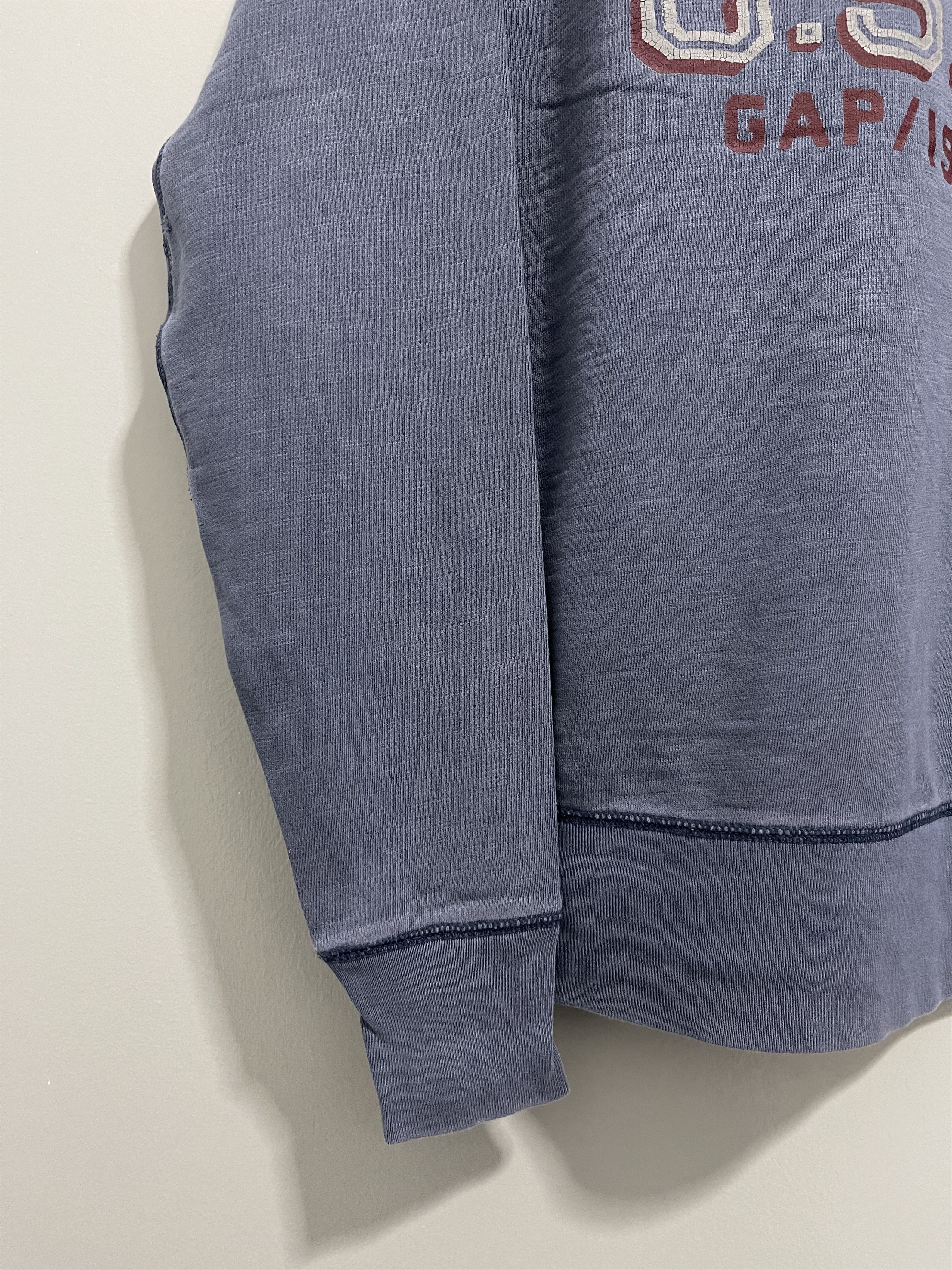 Gap × Vintage Distressed Gap Usa Eagles Big Logo Sun Faded Sweatshirt Size US S / EU 44-46 / 1 - 4 Thumbnail