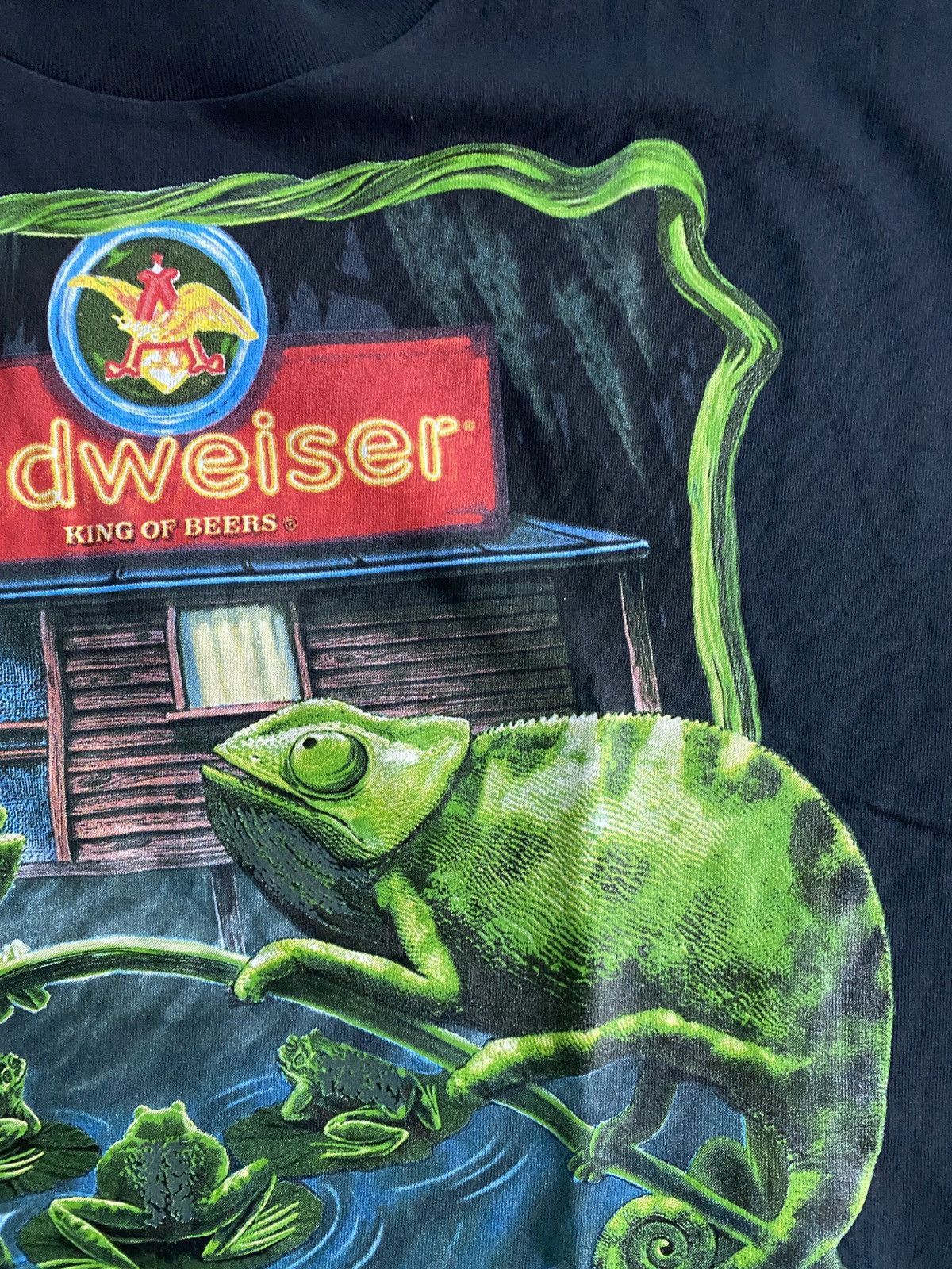 Budweiser × Vintage Vintage 90’s Budweiser Iguanas Wild Oats Voice Box Tee Size US XL / EU 56 / 4 - 8 Thumbnail