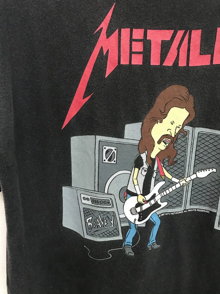 Band Tees 1997 Metallica Beaves and Butt-Head MTV Faded Band t shirt Size US L / EU 52-54 / 3 - 3 Thumbnail